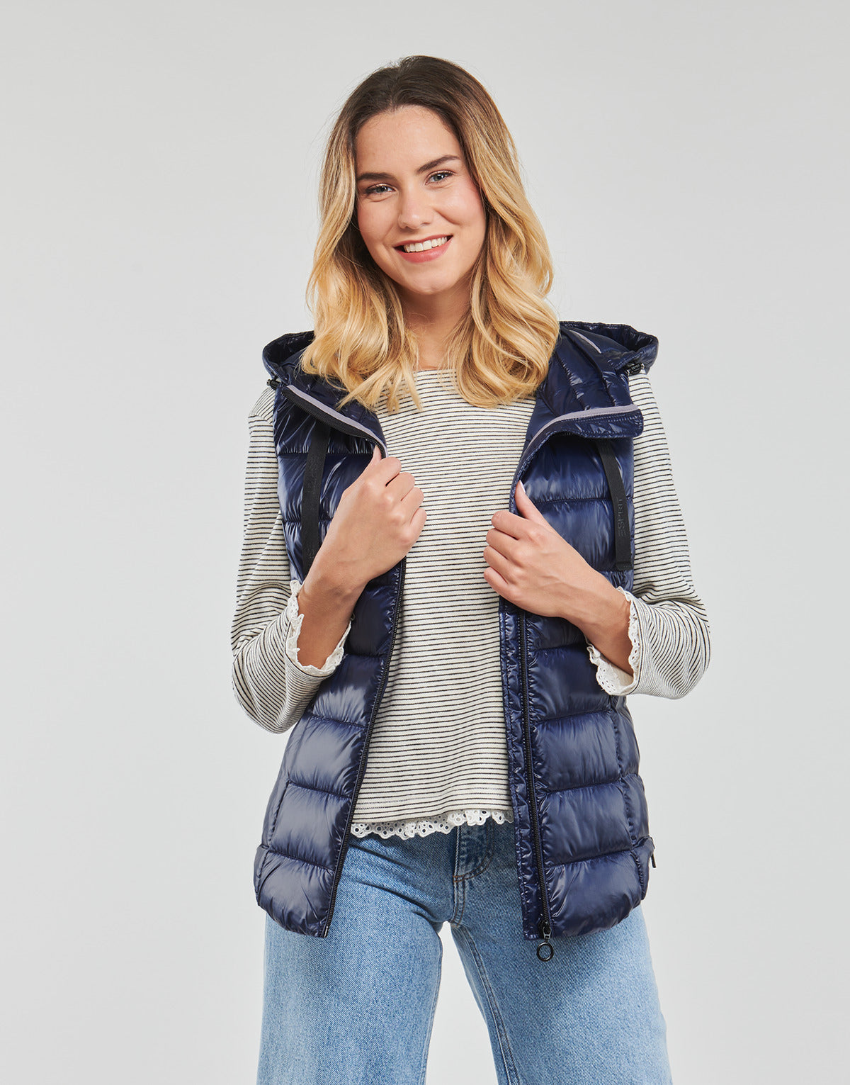 Piumino Donna Esprit RCS Tape Vest Marine