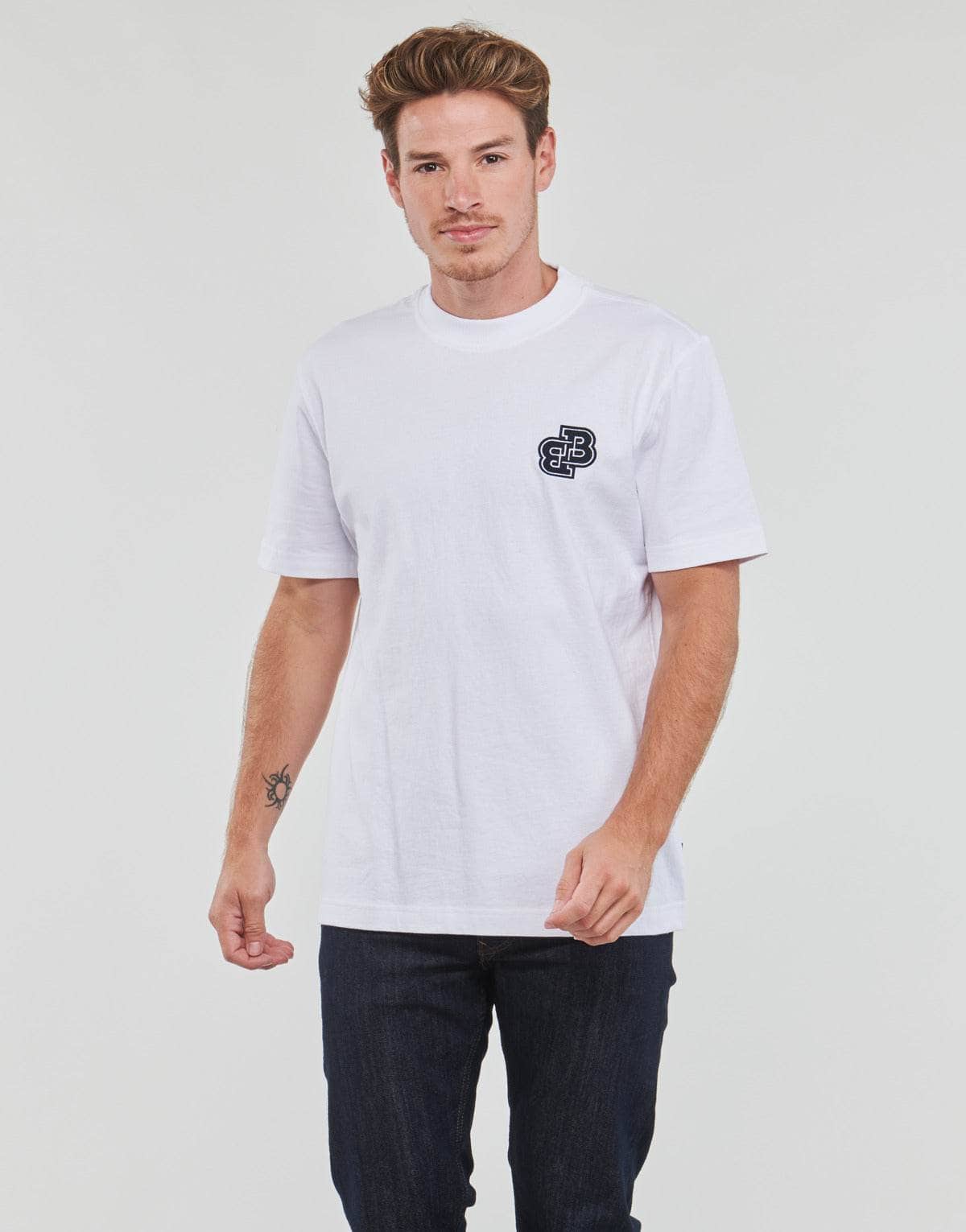 T-shirt Uomo BOSS Tevarsity Bianco