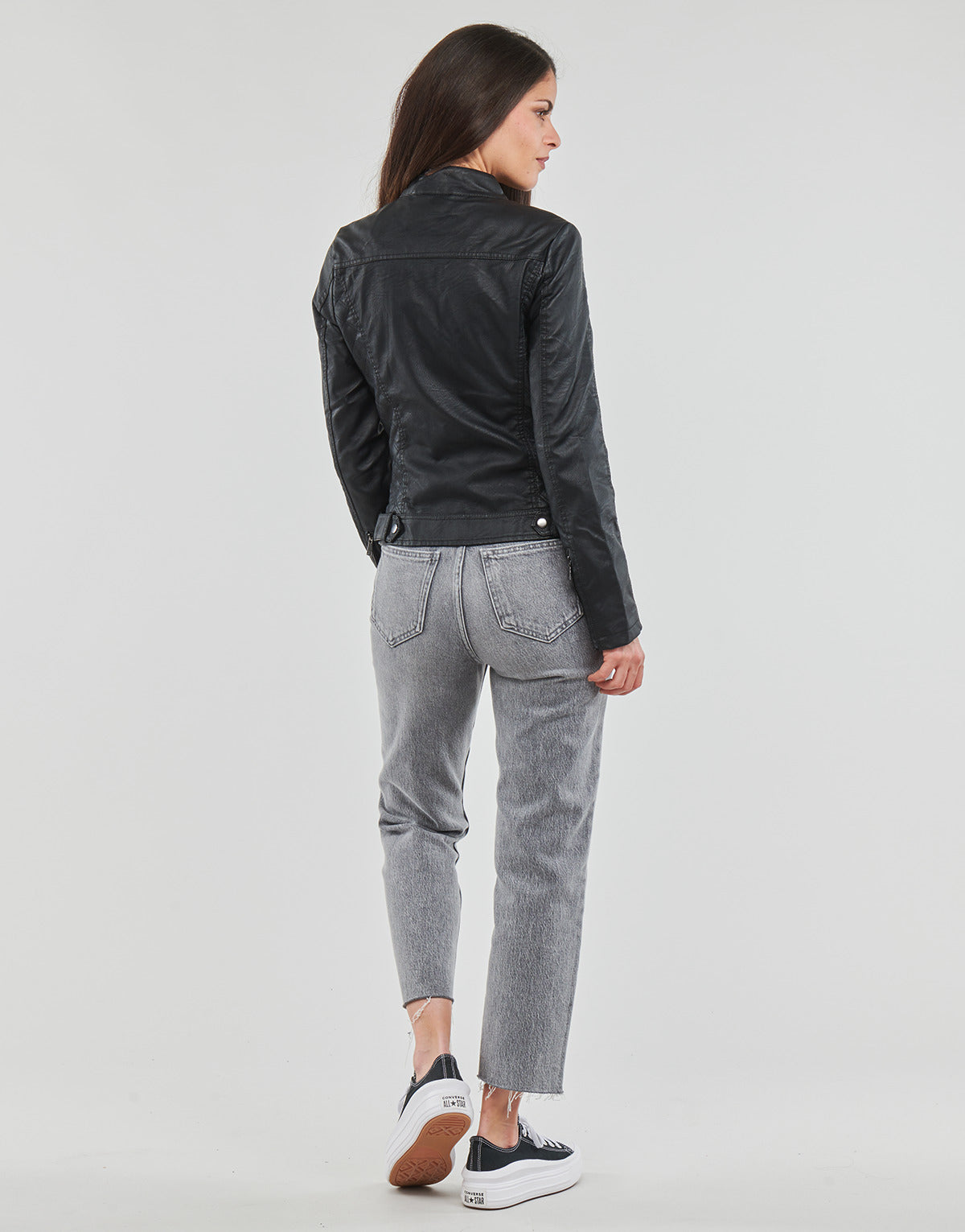 Giacca in pelle Donna Moony Mood PUIR Nero