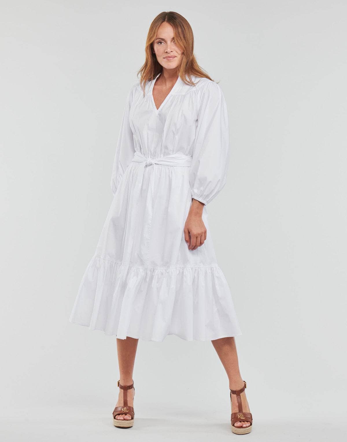 Abito lungo Donna Lauren Ralph Lauren VRATESKA Bianco