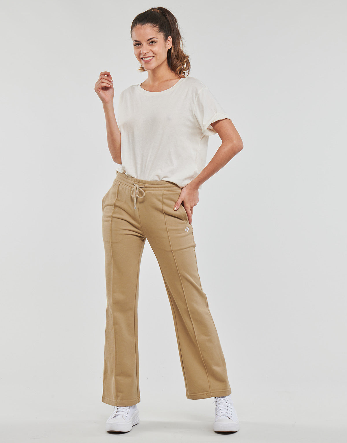Pantalone Cargo Donna Converse KNIT PANT Beige