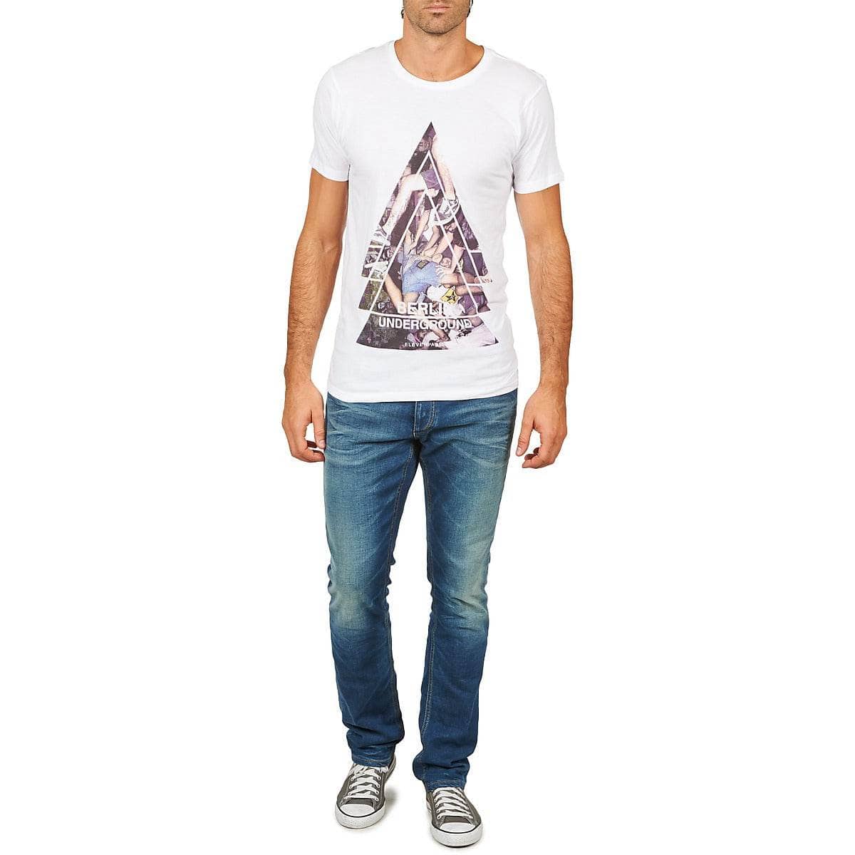 T-shirt Uomo Eleven Paris BERLIN M MEN Bianco