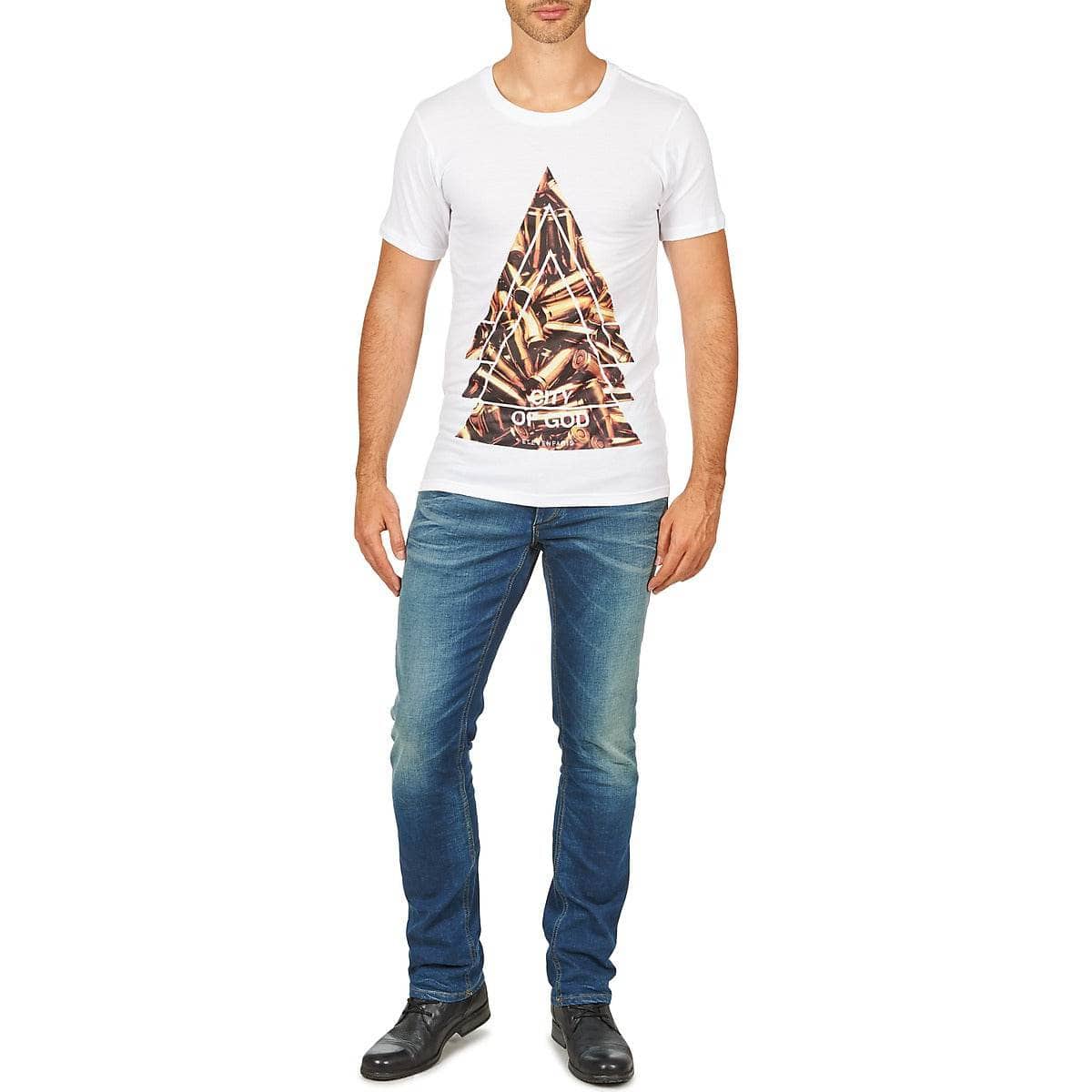 T-shirt Uomo Eleven Paris CITYGOD M MEN Bianco