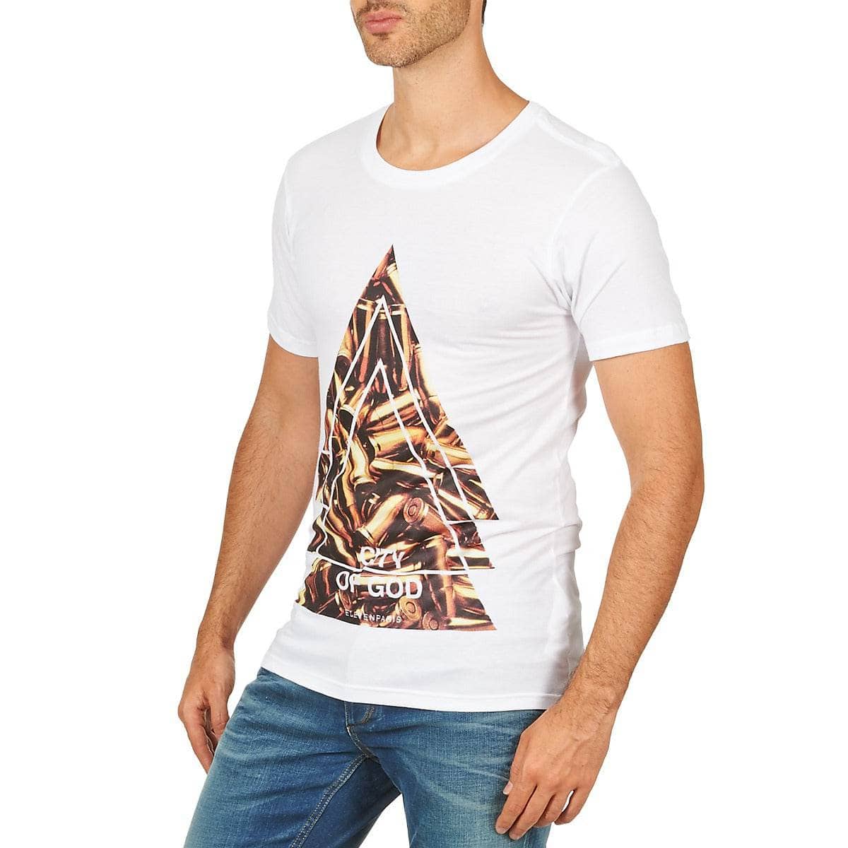 T-shirt Uomo Eleven Paris CITYGOD M MEN Bianco