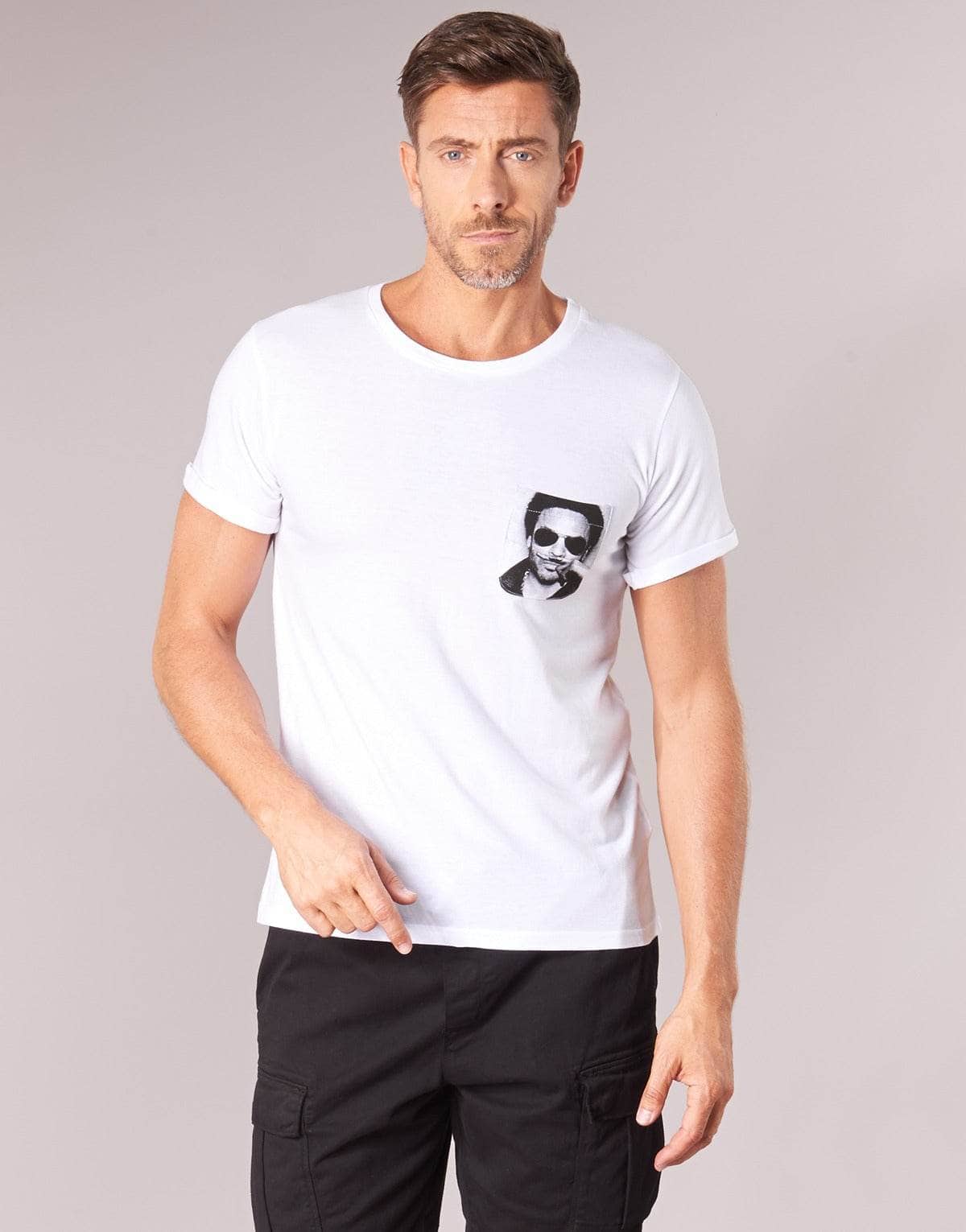 T-shirt Uomo Eleven Paris LENNYPOCK MEN Bianco