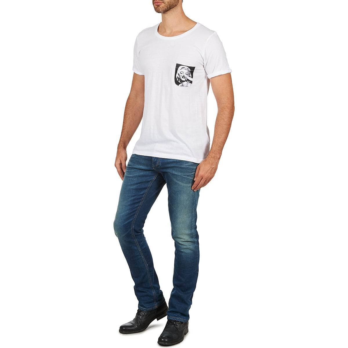 T-shirt Uomo Eleven Paris MARYLINPOCK MEN Bianco
