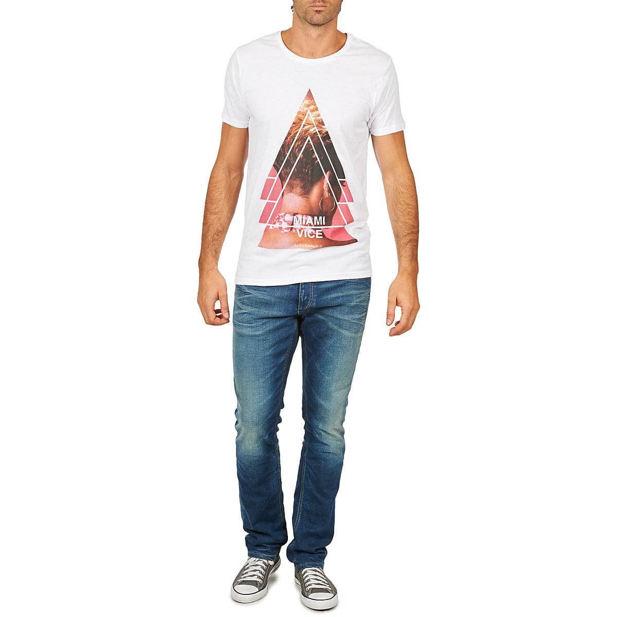 T-shirt Uomo Eleven Paris MIAMI M MEN Bianco