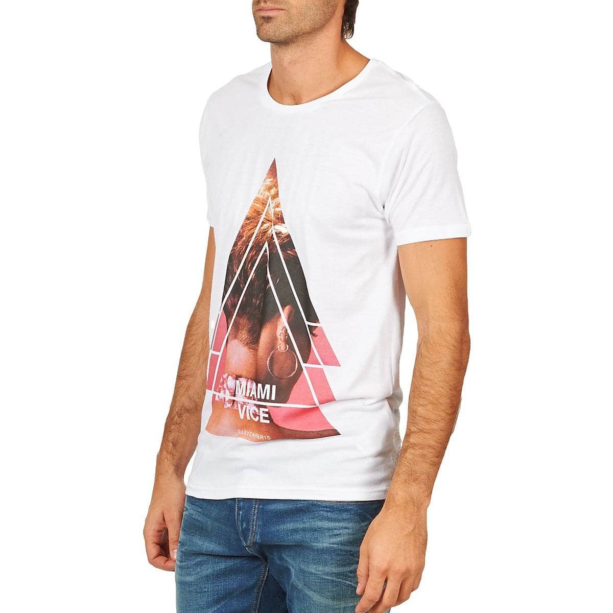 T-shirt Uomo Eleven Paris MIAMI M MEN Bianco