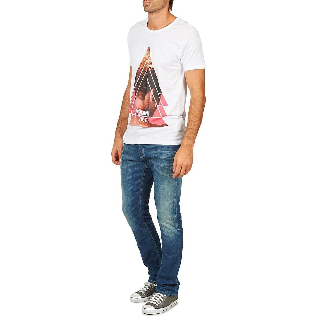 T-shirt Uomo Eleven Paris MIAMI M MEN Bianco