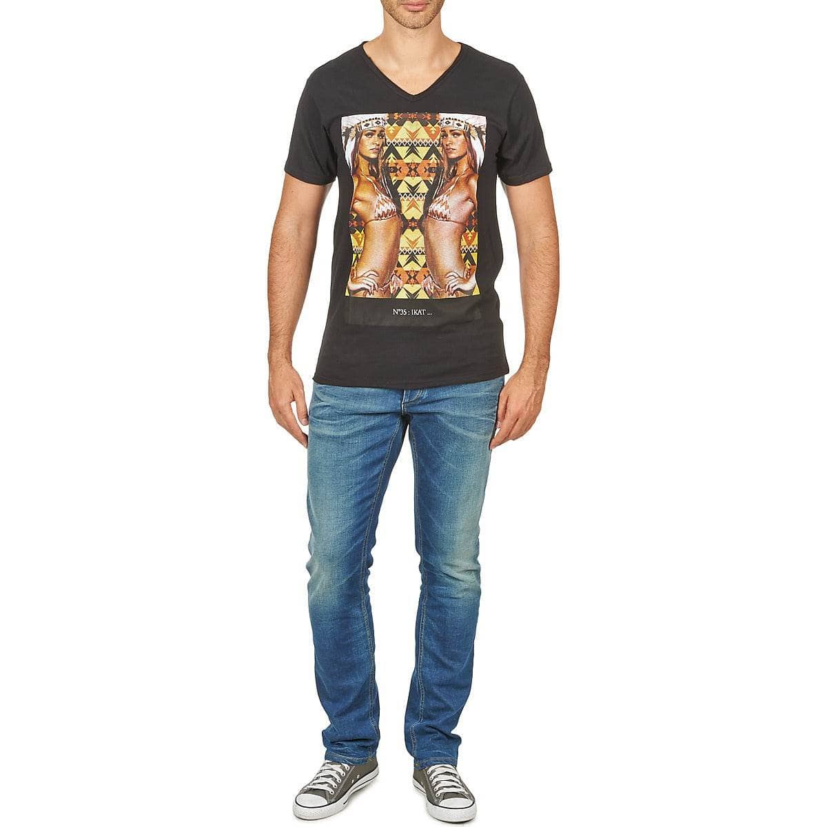 T-shirt Uomo Eleven Paris N35 M MEN Nero