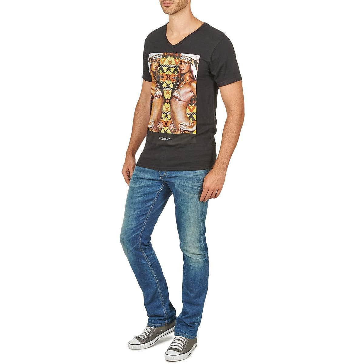 T-shirt Uomo Eleven Paris N35 M MEN Nero