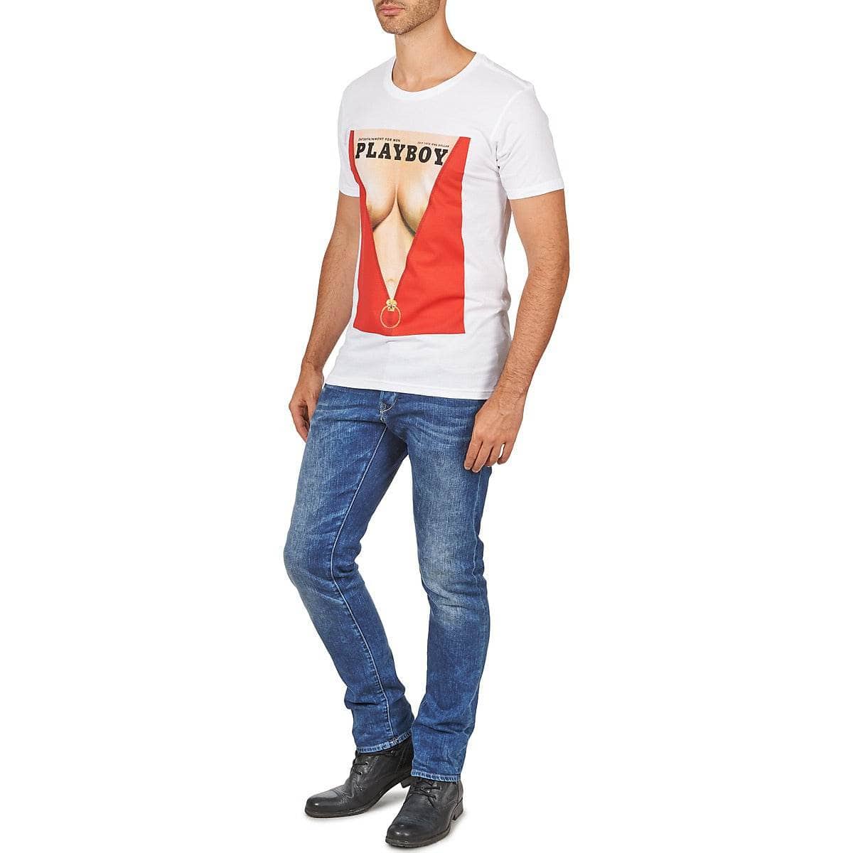 T-shirt Uomo Eleven Paris PB COLLAR M MEN Bianco