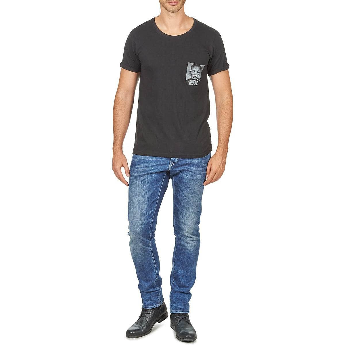 T-shirt Uomo Eleven Paris WOLYPOCK MEN Nero