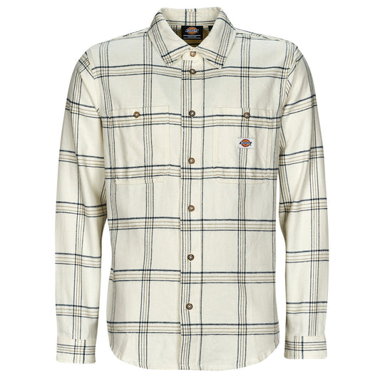 Camicia a maniche lunghe Uomo Dickies WARRENTON SHIRT LS Bianco