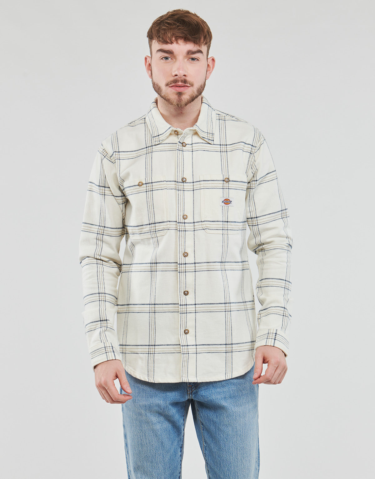 Camicia a maniche lunghe Uomo Dickies WARRENTON SHIRT LS Bianco