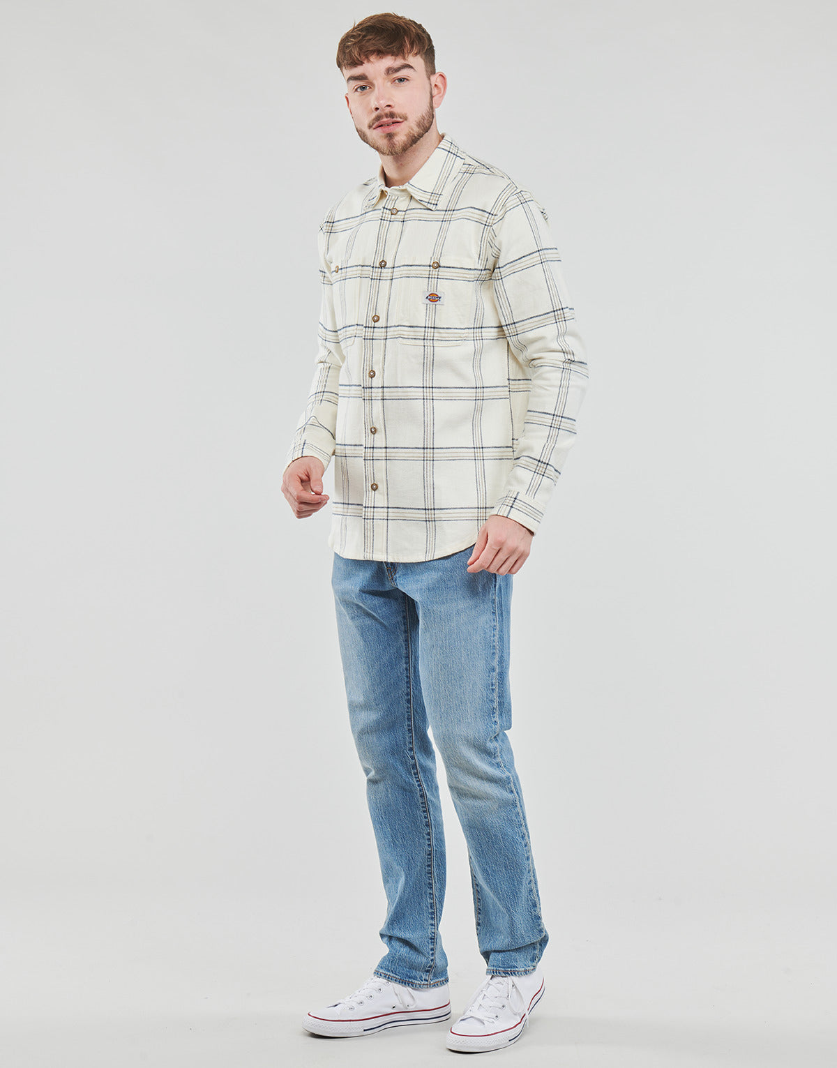 Camicia a maniche lunghe Uomo Dickies WARRENTON SHIRT LS Bianco