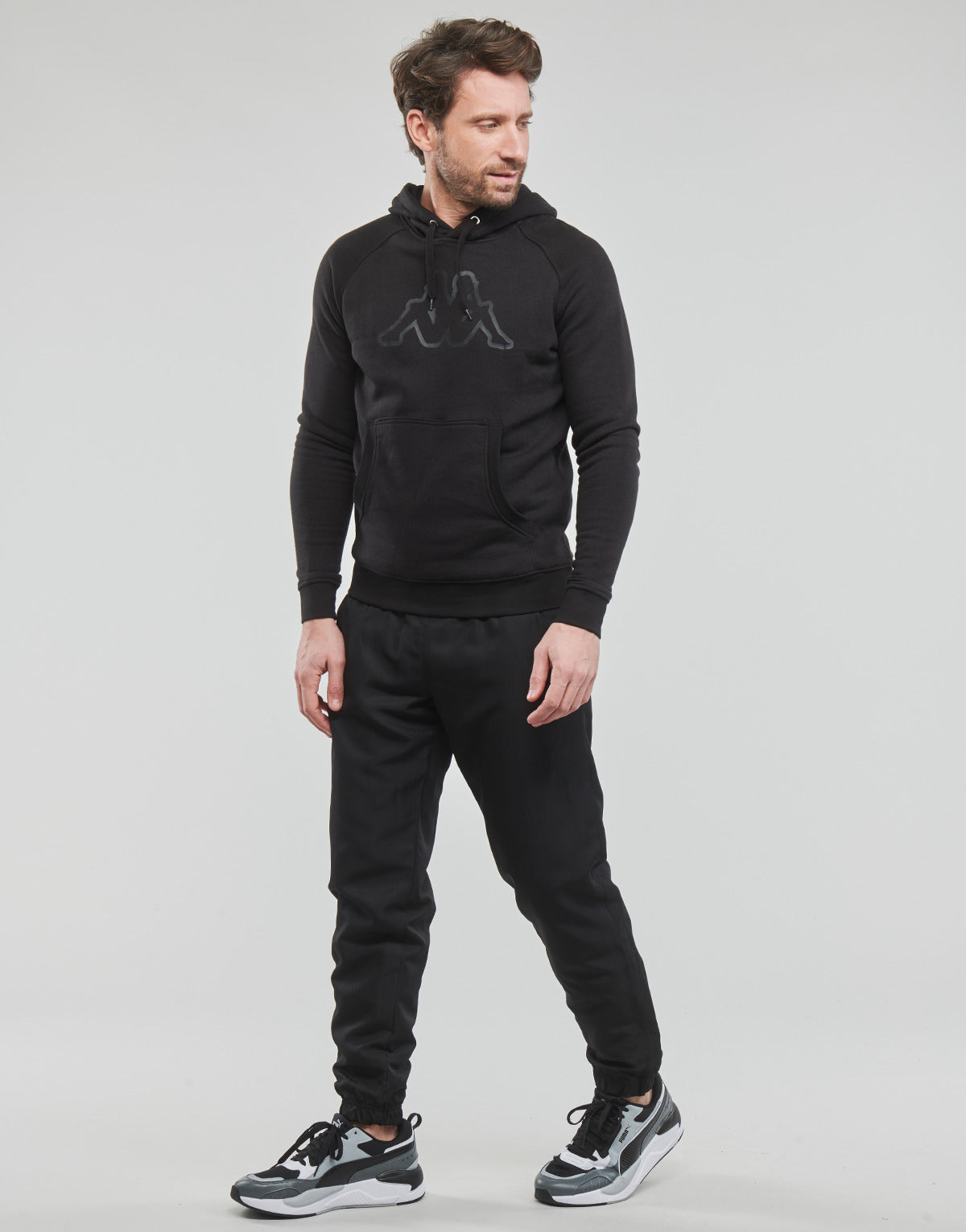 Felpa Uomo Kappa ZAIVER Nero