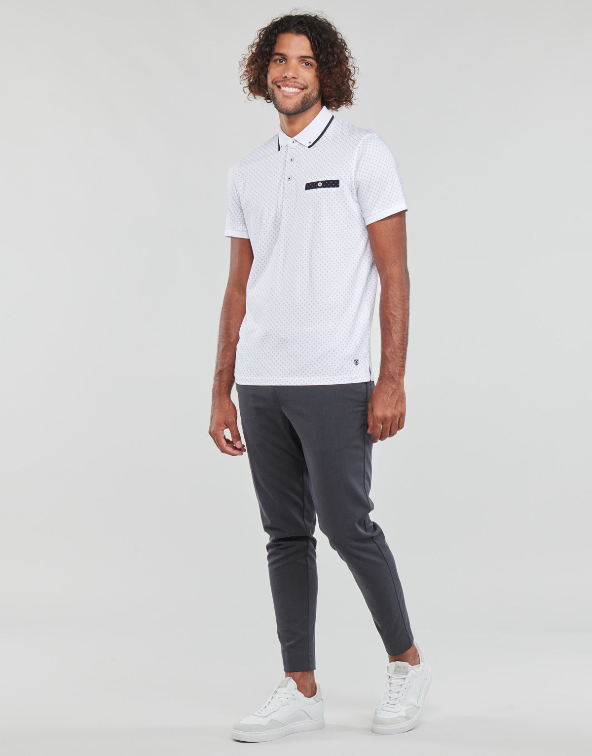 Polo Uomo Jack & Jones JPRBLABOYER Bianco
