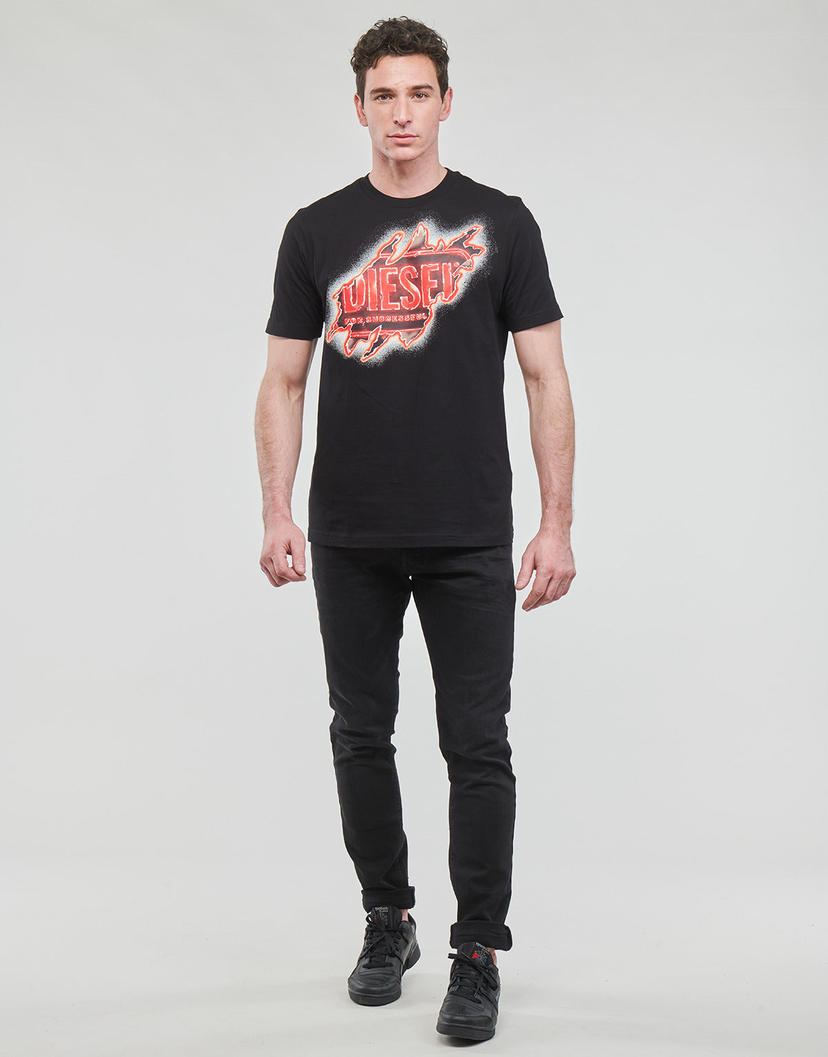 Jeans Slim Uomo Diesel D-LUSTER Nero