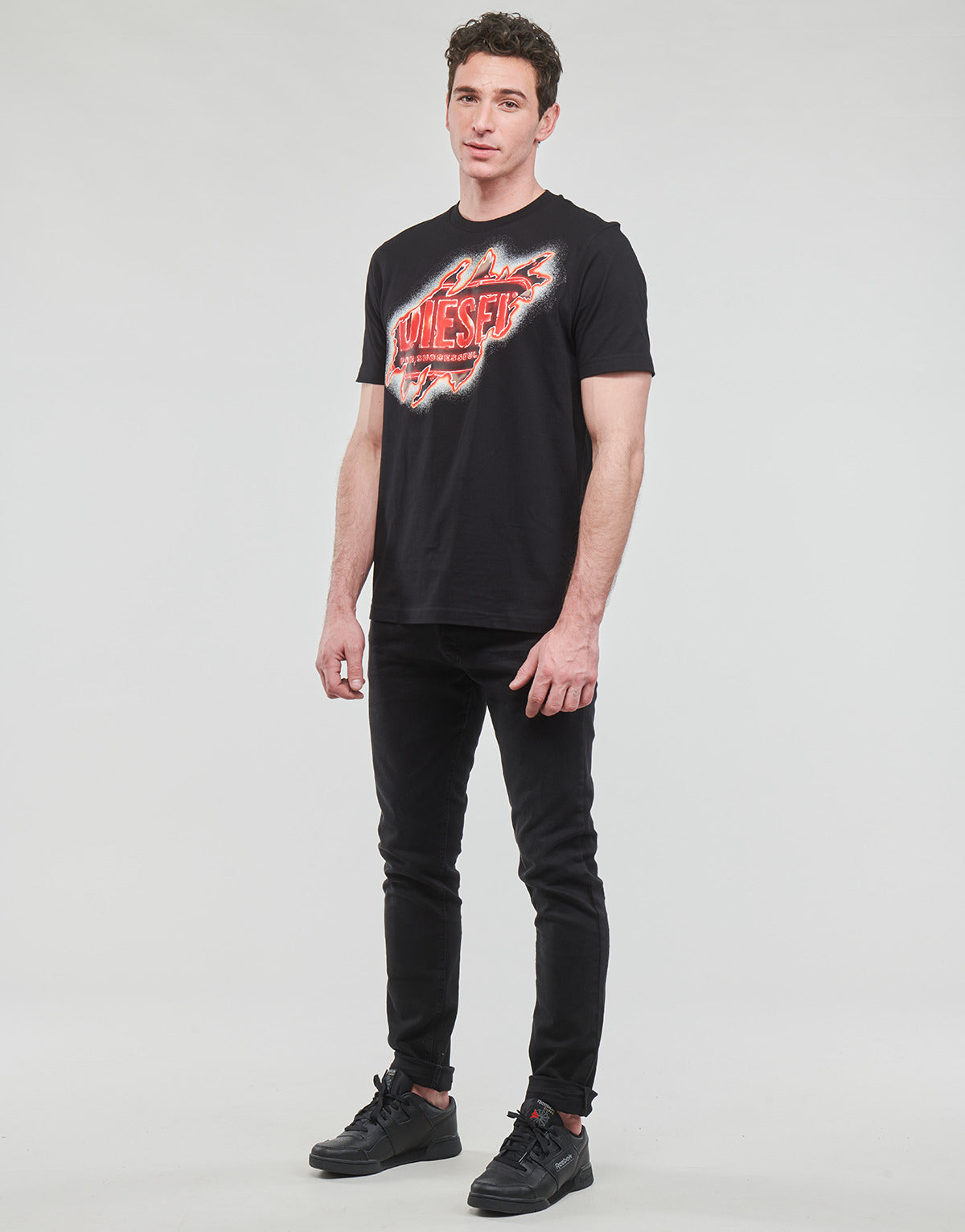 Jeans Slim Uomo Diesel D-LUSTER Nero