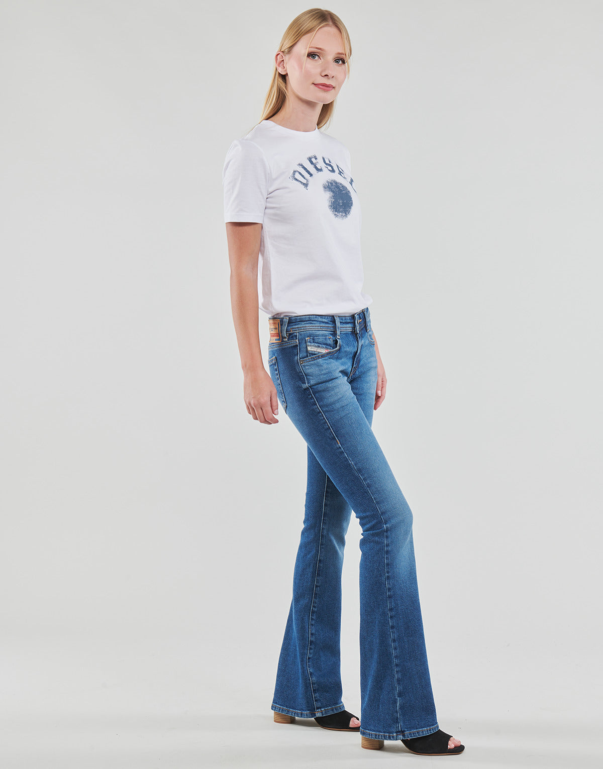 Jeans Bootcut Donna Diesel 1970 D-EBBEY Blu