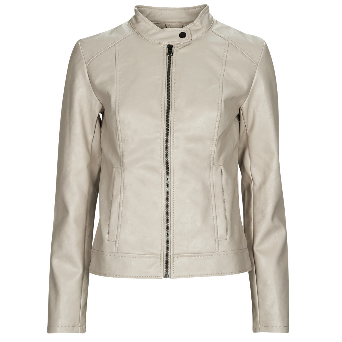 Giacca in pelle Donna JDY  JDYEMILY FAUX LEATHER JACKET  Beige