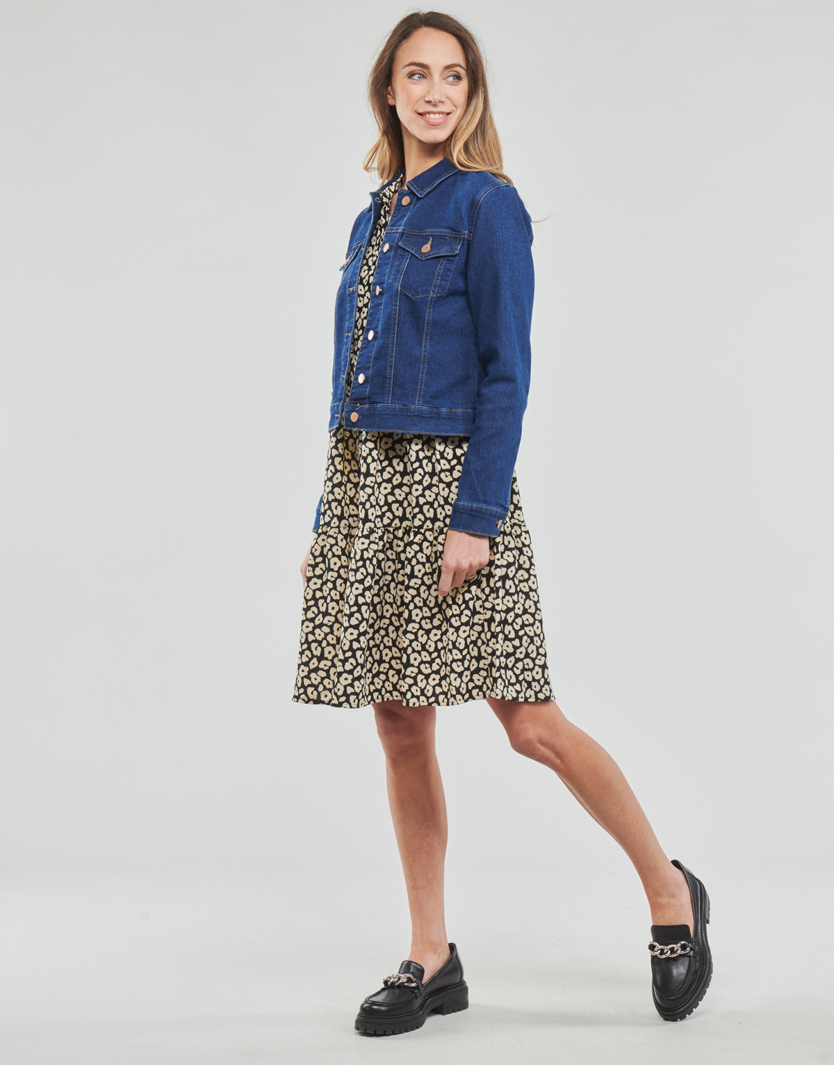 Giacca in jeans Donna JDY JDYREMI SHORT LS JACKET Blu