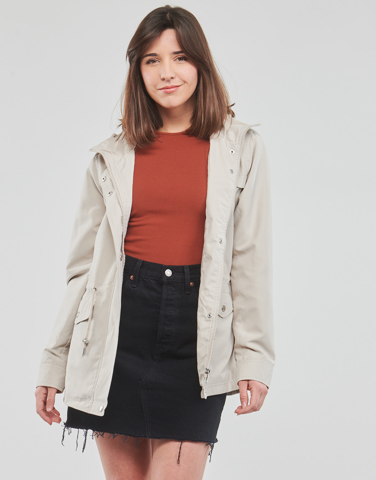 Parka Donna Only  ONLNEWSTARLINE SPRING JACKET CC  Beige