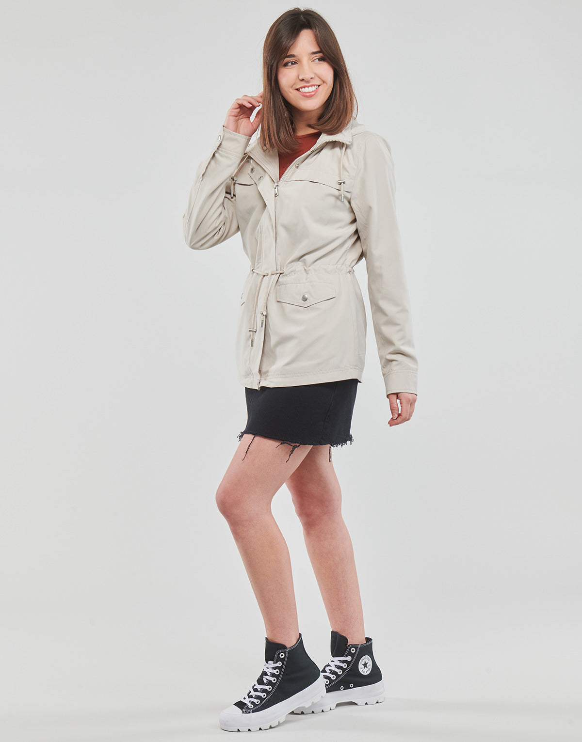 Parka Donna Only  ONLNEWSTARLINE SPRING JACKET CC  Beige