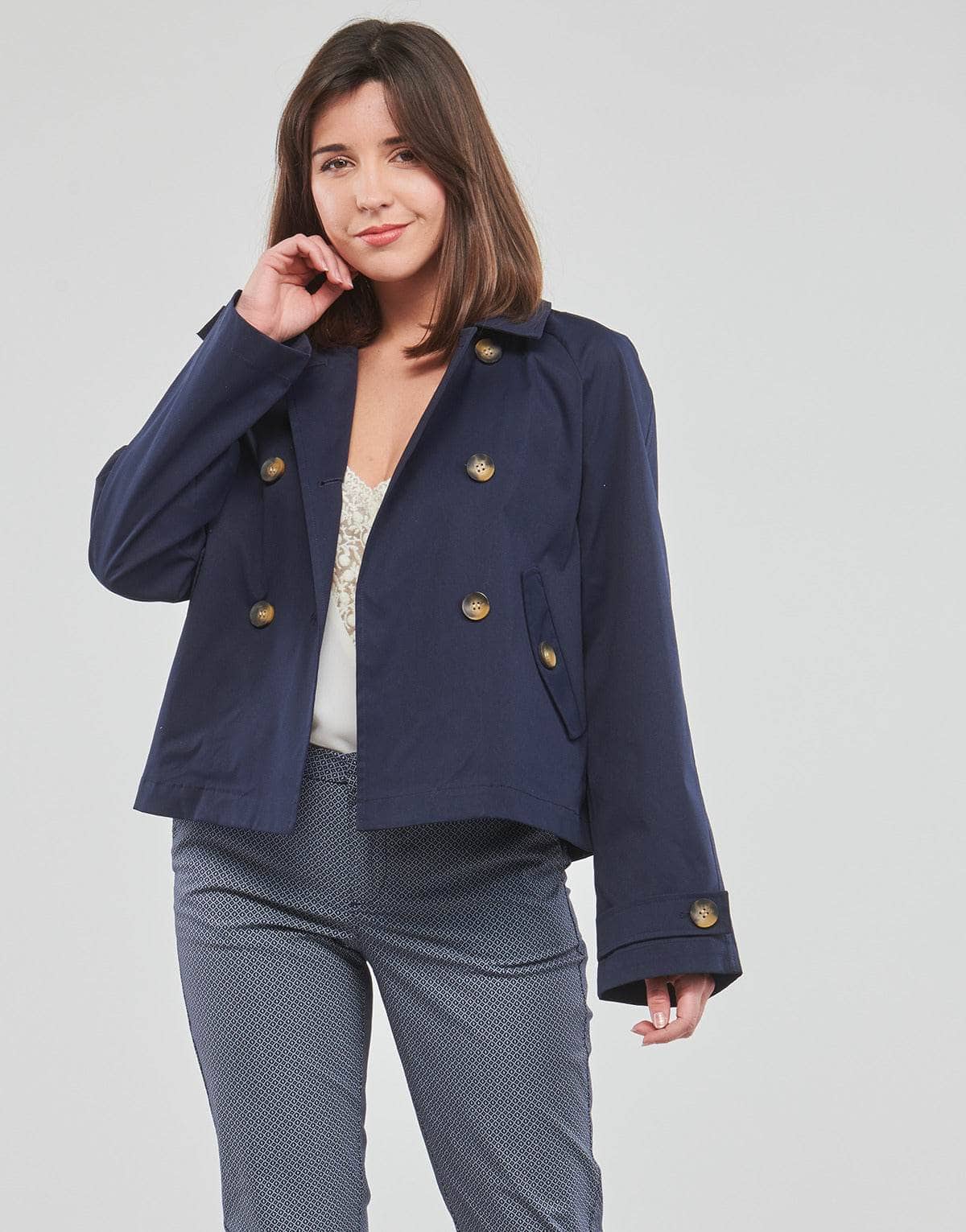 Trench Donna Only ONLAPRIL SHORT TRENCHCOAT CC Marine