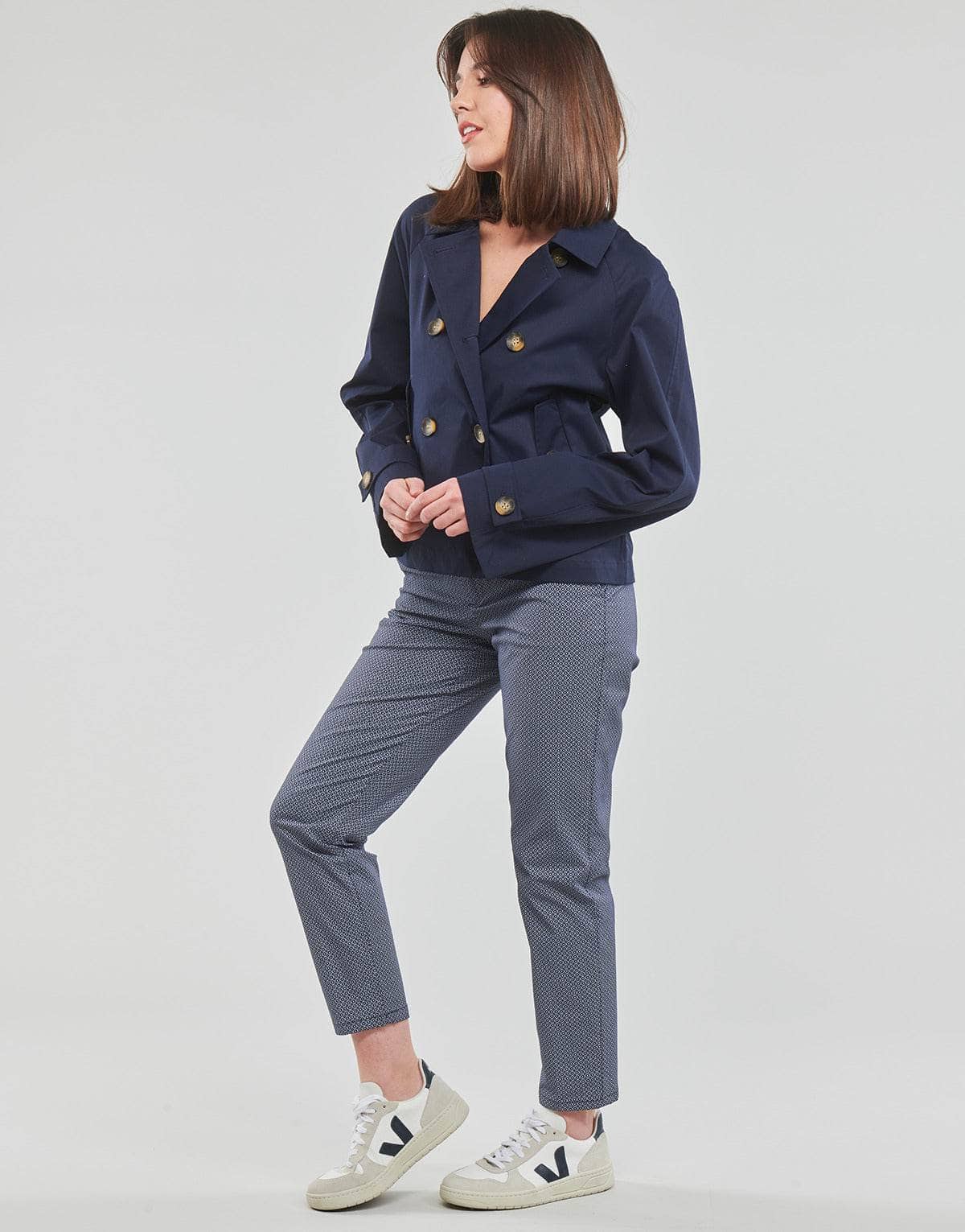 Trench Donna Only ONLAPRIL SHORT TRENCHCOAT CC Marine