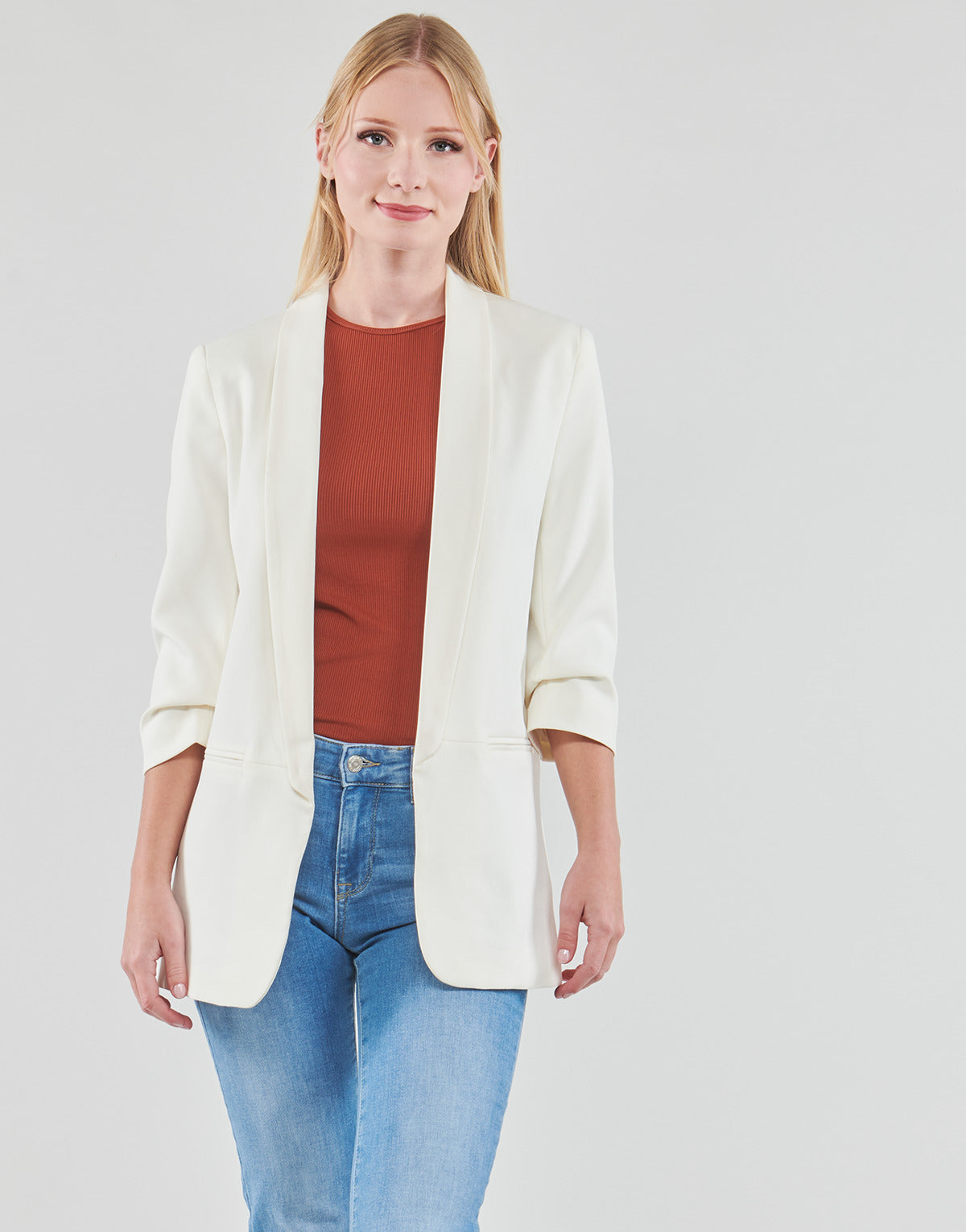 Giacca Donna Only  ONLELLY 3/4 LIFE BLAZER TLR  Bianco