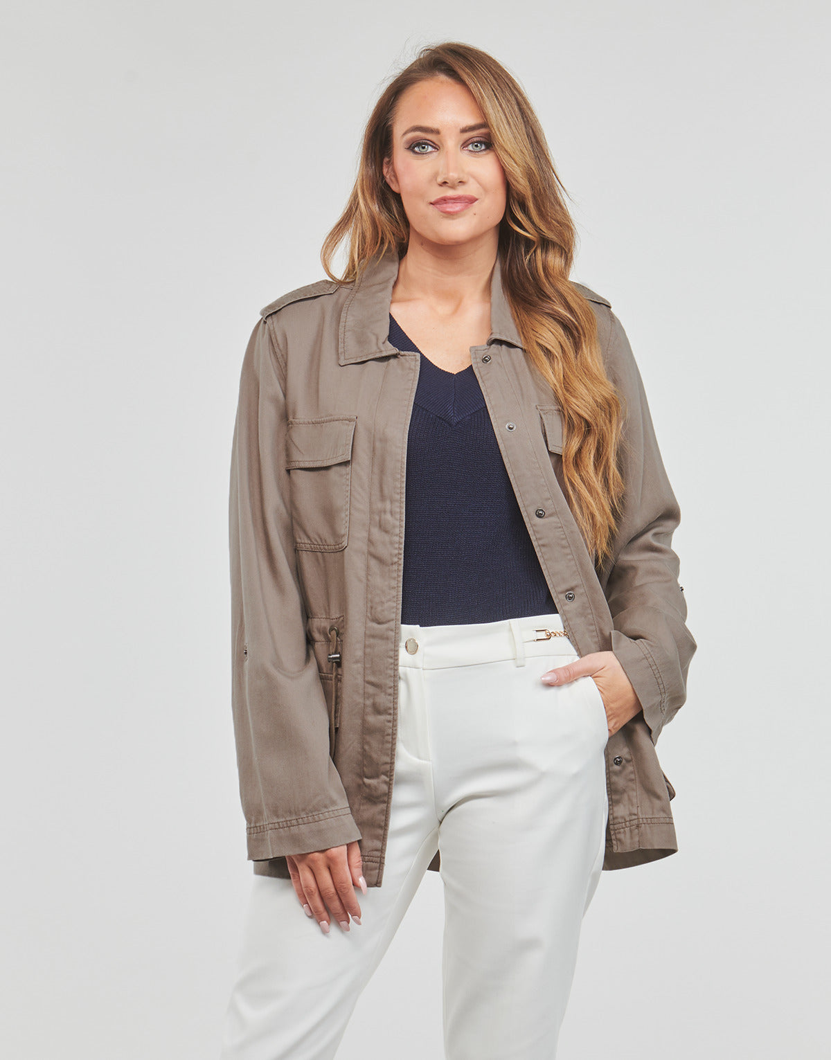 Parka Donna Only ONLKENYA LIFE UTILITY JACKET CC Marrone