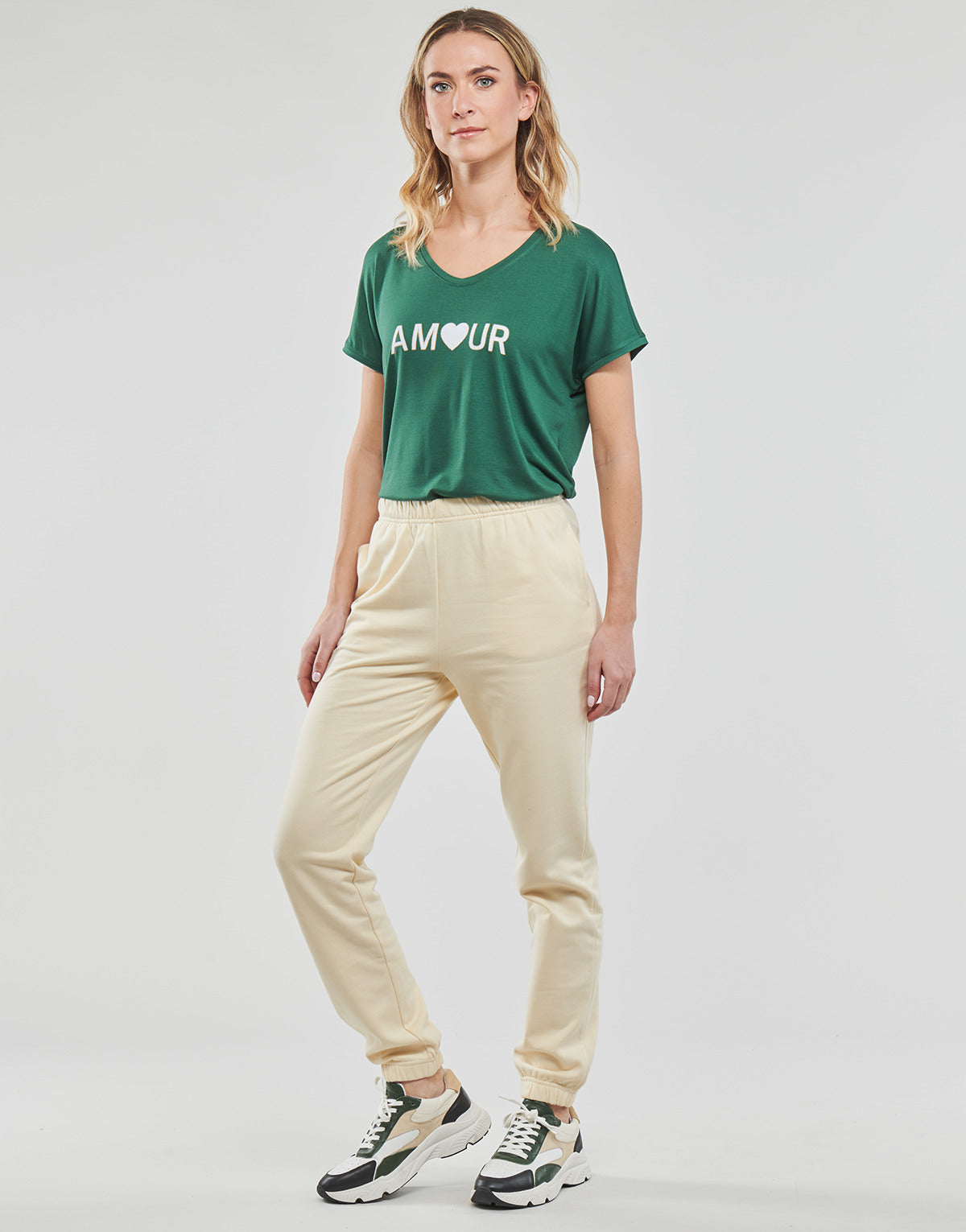 Pantaloni Sportivi Donna Only ONLDREAMER SWEAT PANT Beige