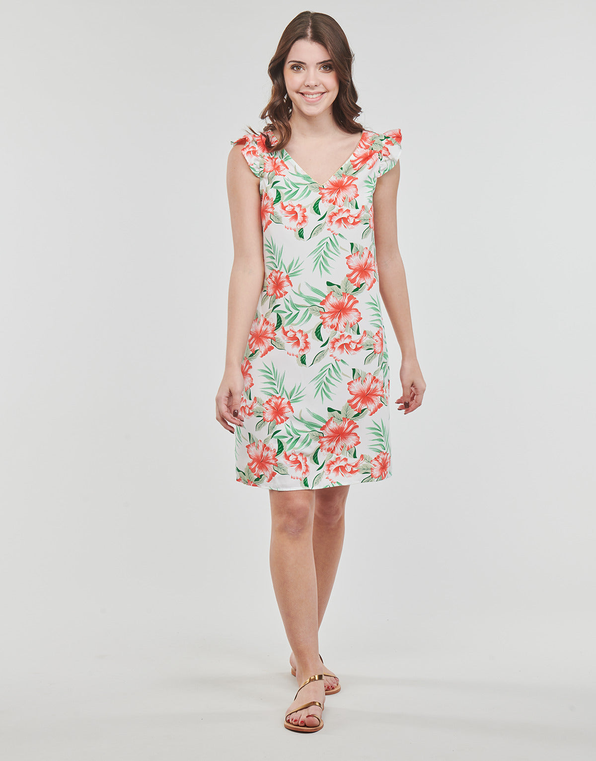 Abito corto Donna Only ONLSYLVIE FR LIFE S/S FRILL DRESS Multicolore