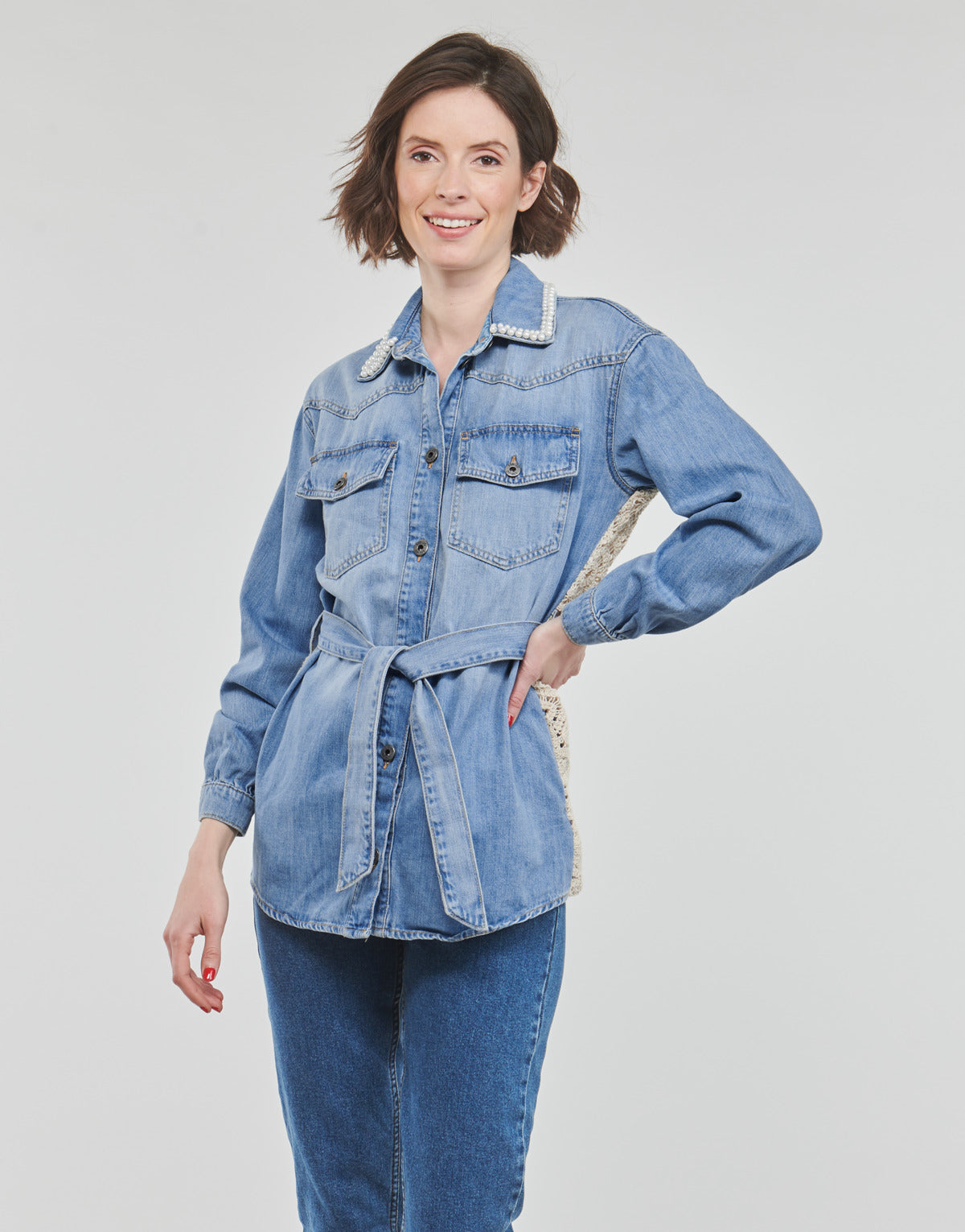 Giacca in jeans Donna Liu Jo GIACCA CAMICIA Blu