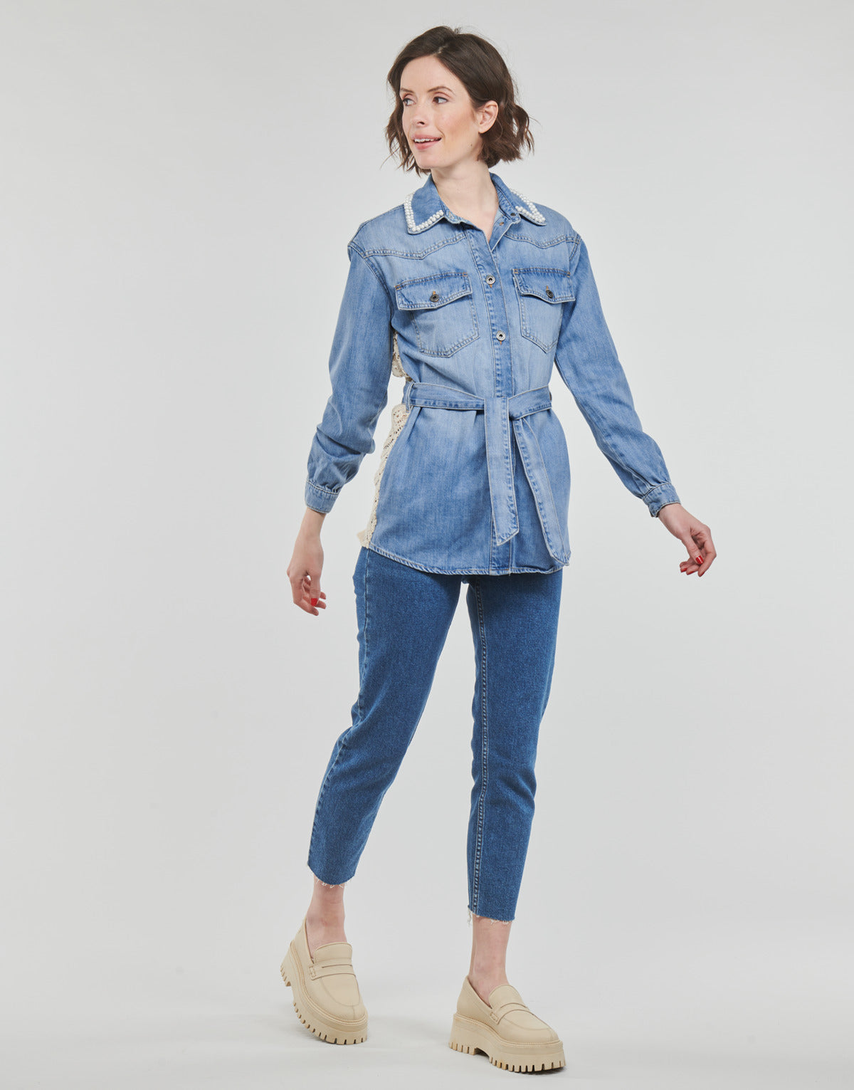 Giacca in jeans Donna Liu Jo GIACCA CAMICIA Blu