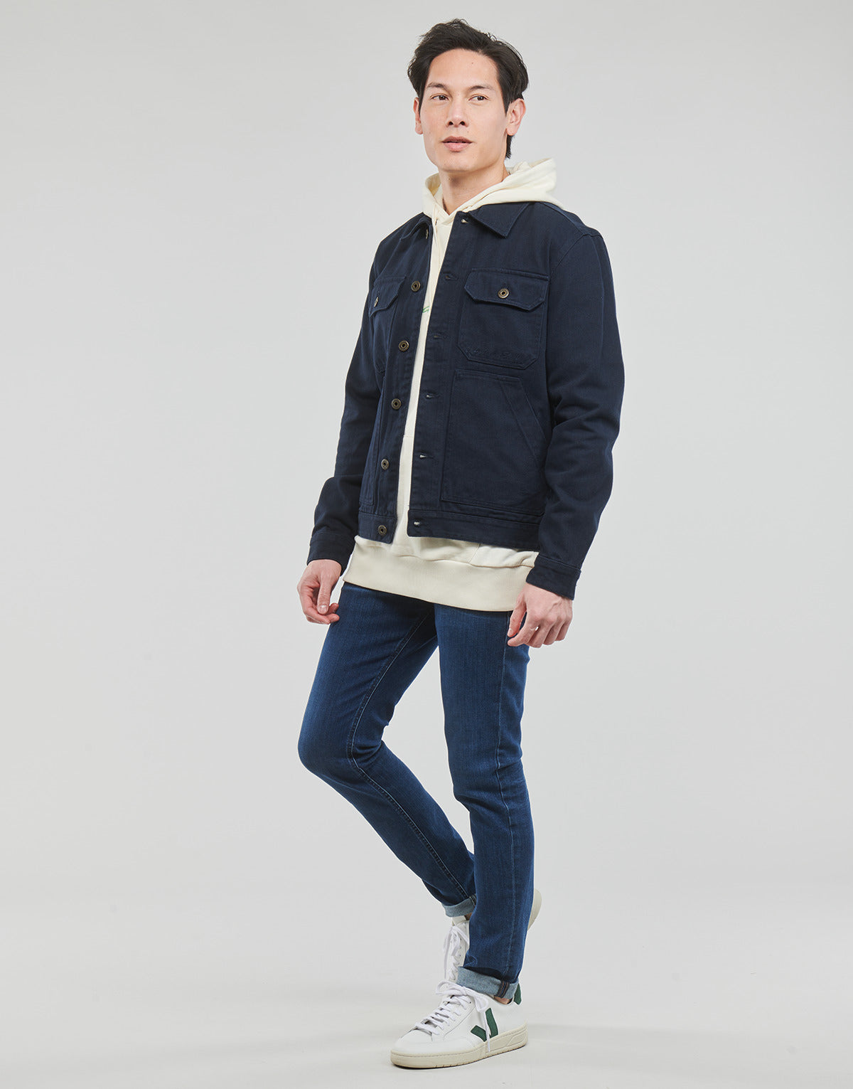 Giubbotto Uomo Lyle & Scott TRUCKER JACKET Marine