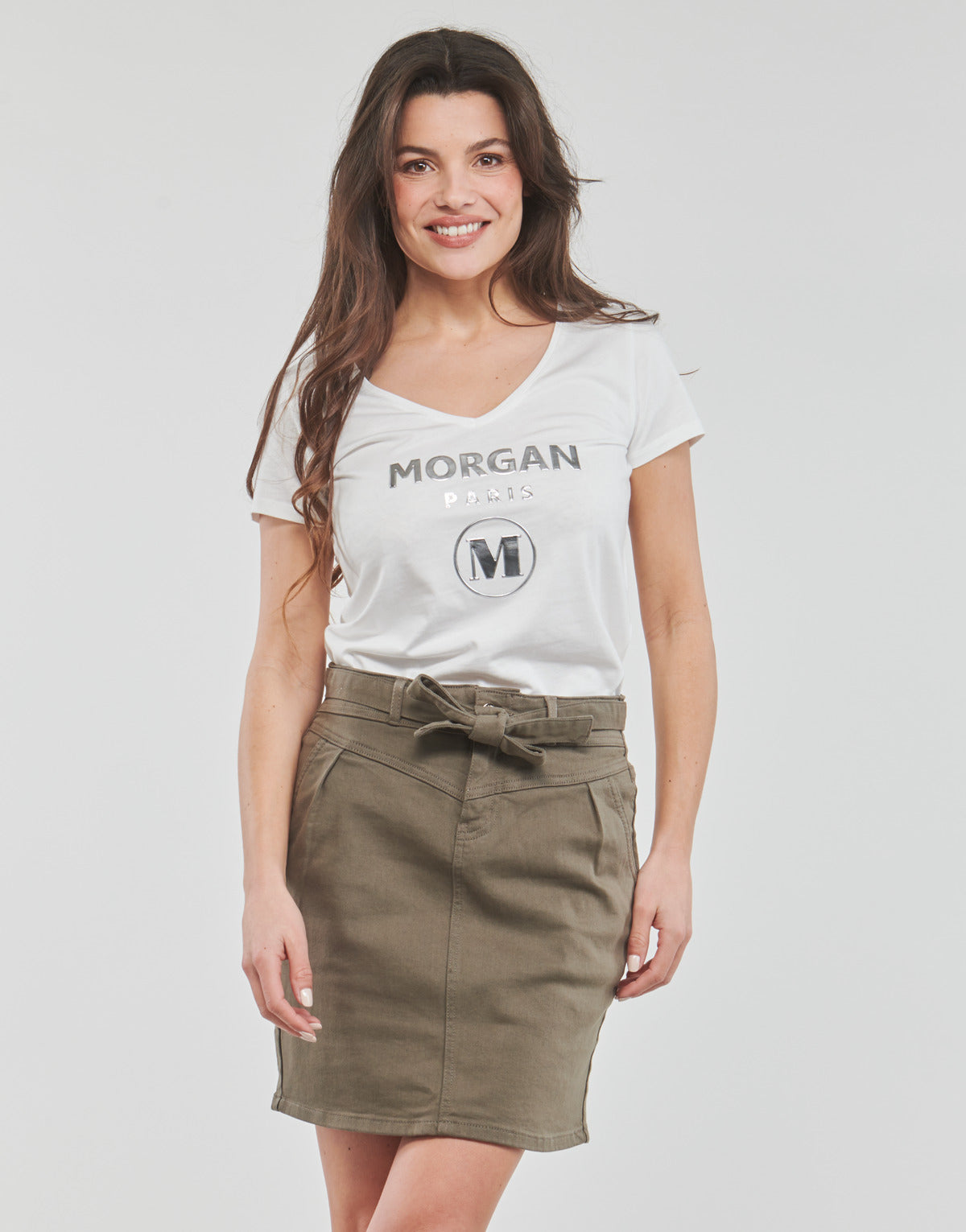 T-shirt Donna Morgan  DWONDER  Bianco