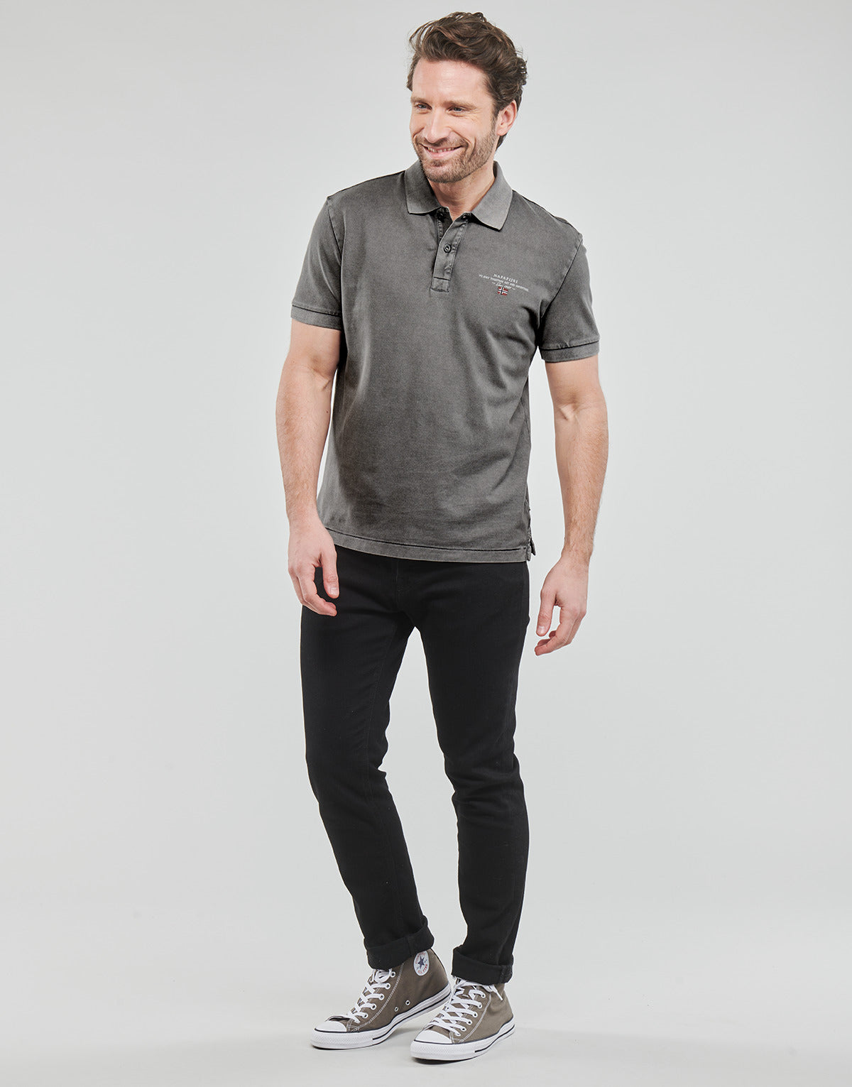 Polo Uomo Napapijri ELBAS 4 Grigio