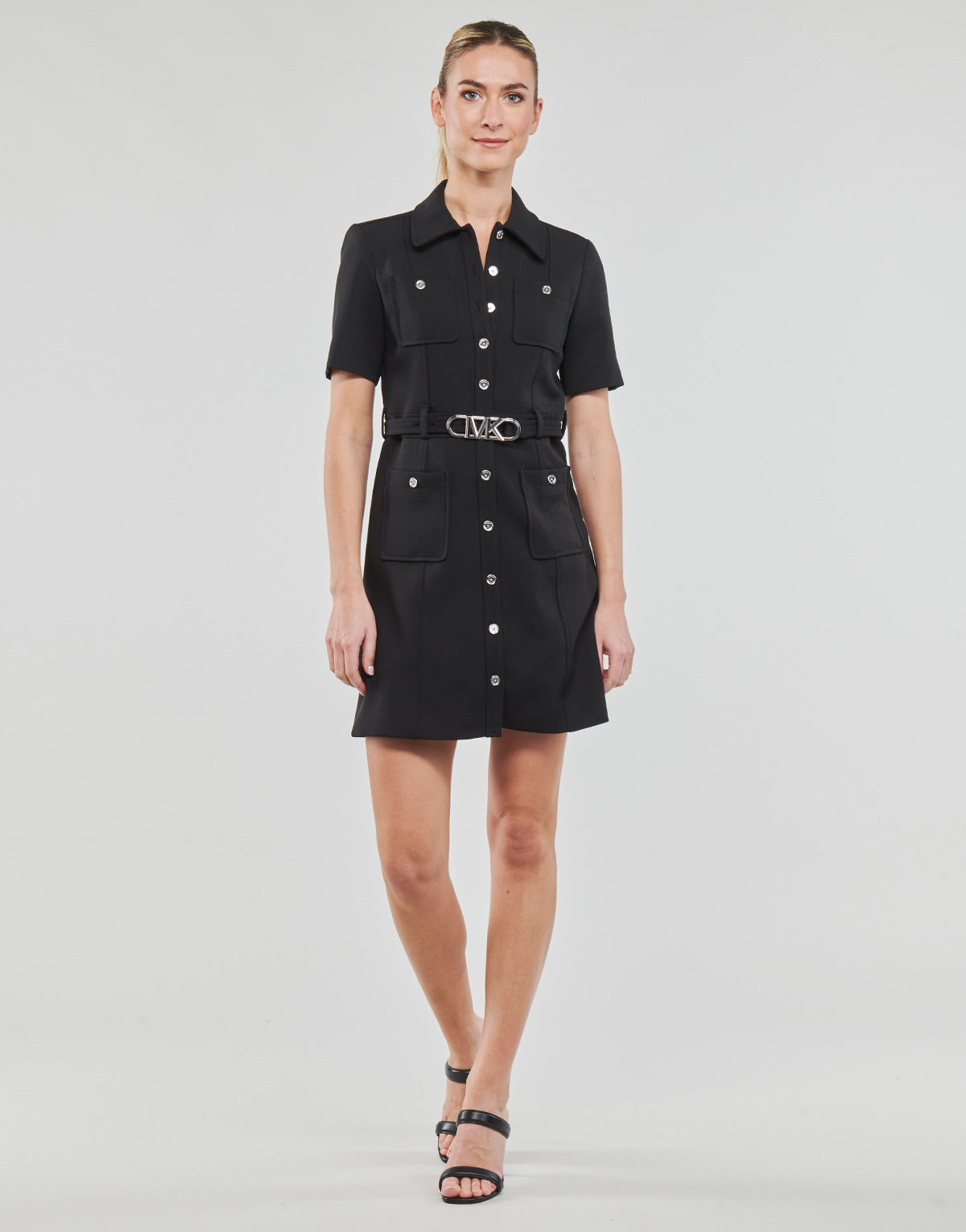 Abito corto Donna MICHAEL Michael Kors  MK BELTED MOD DRS  Nero