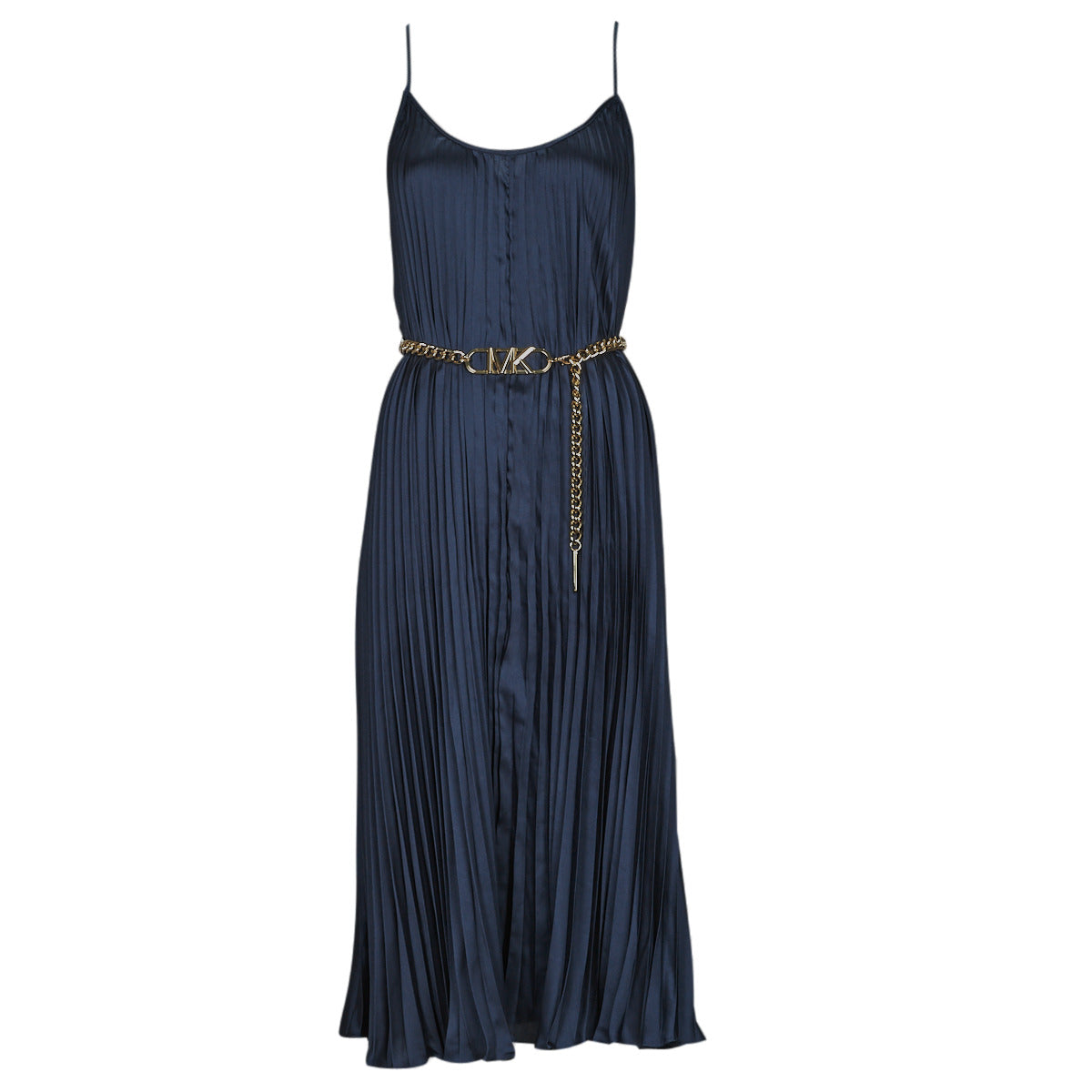 Abito lungo Donna MICHAEL Michael Kors PLEATED SLIP MIDI DRESS Marine