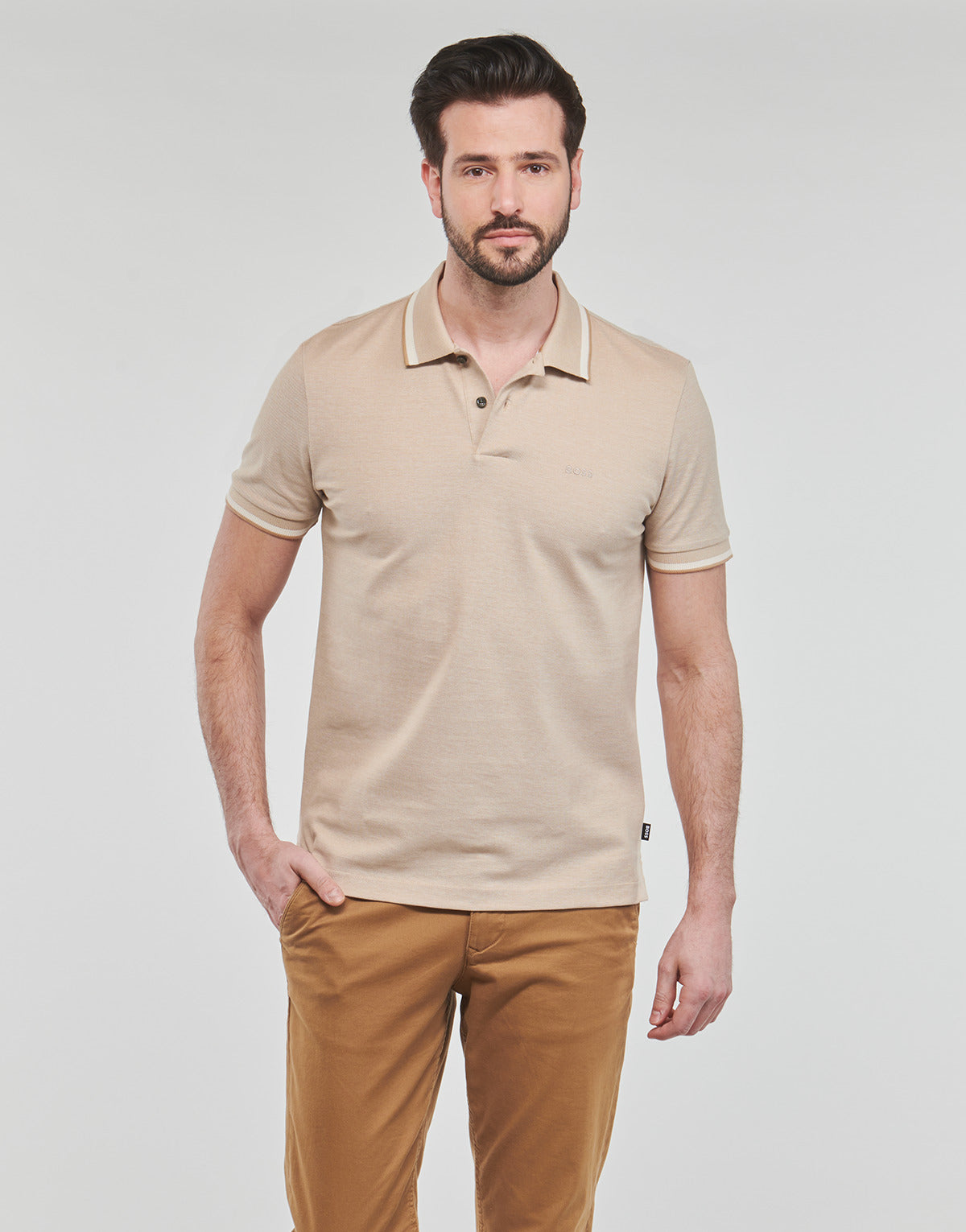 Polo Uomo BOSS Parlay 183 Beige