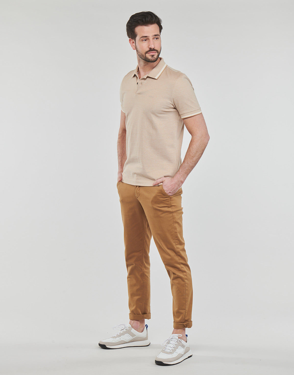 Polo Uomo BOSS Parlay 183 Beige