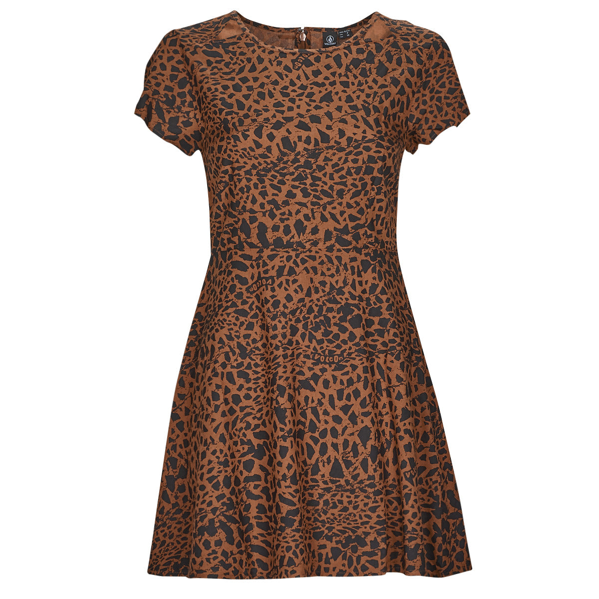 Abito corto Donna Volcom DINO TEA DRESS Marrone