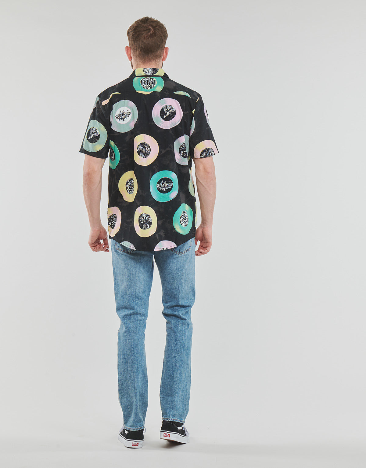 Camicia a maniche corte Uomo Volcom V ENT LP WOVEN SS Nero