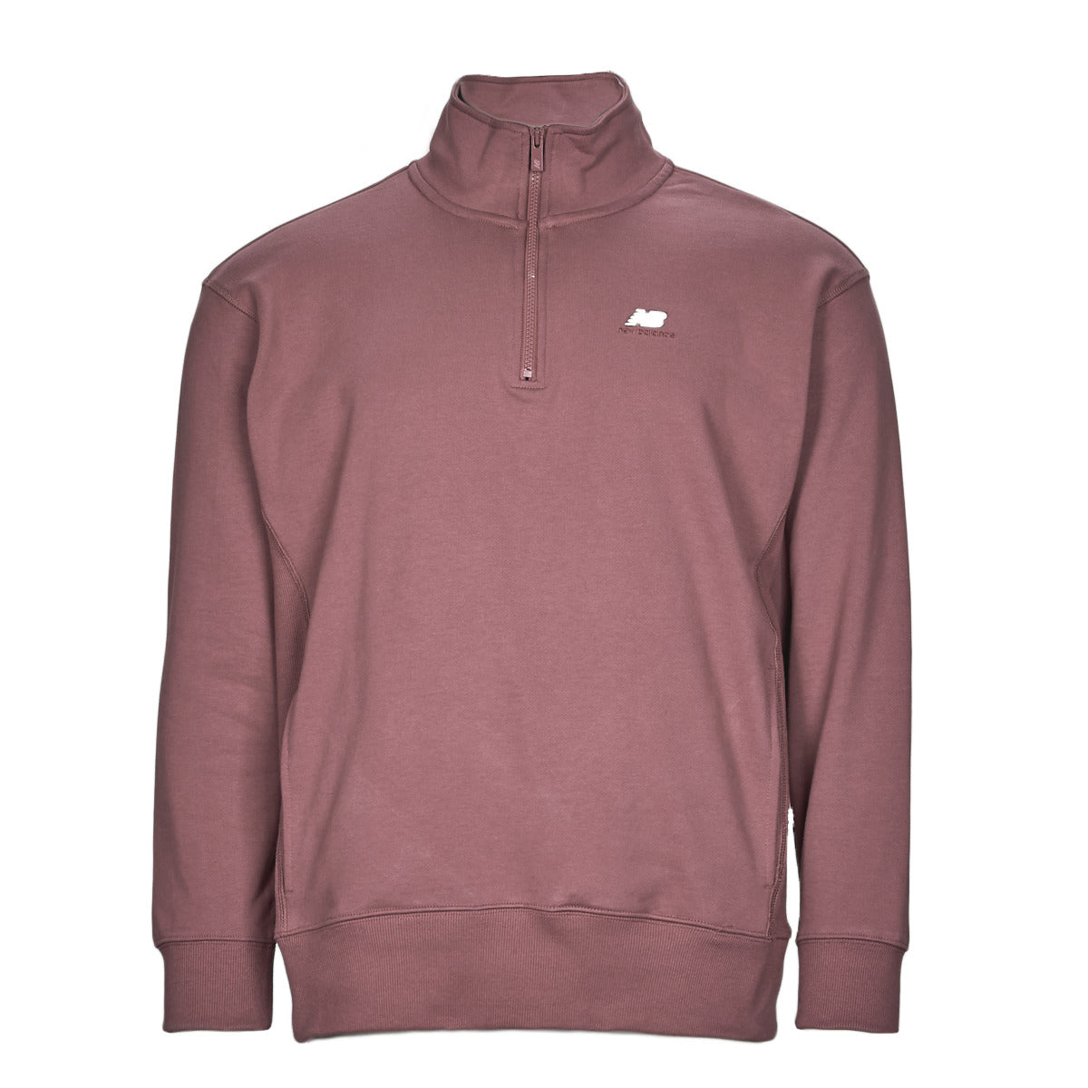 Felpa Uomo New Balance Athletics 90’s 1/4 Zip Mock Sweatshirt Bordeaux