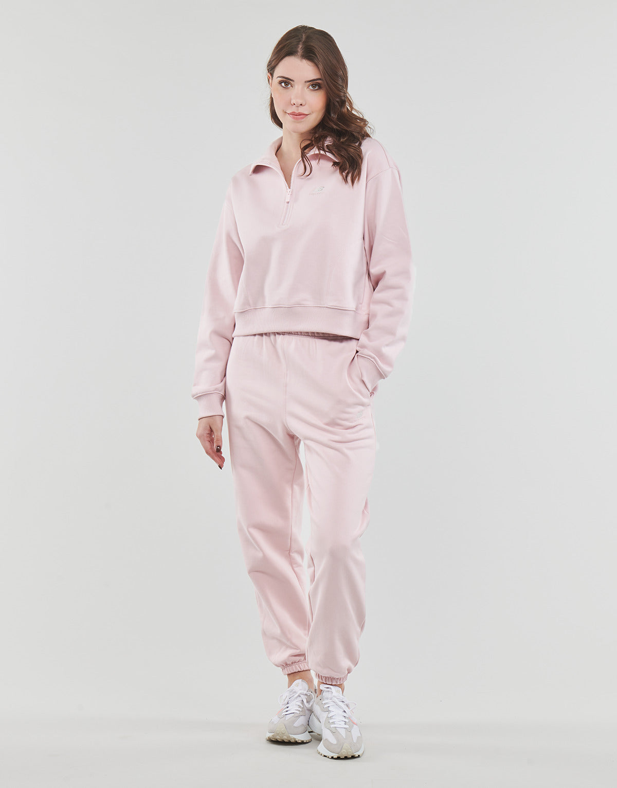 Pantaloni Sportivi Donna New Balance Athletics Fleece Pant Viola