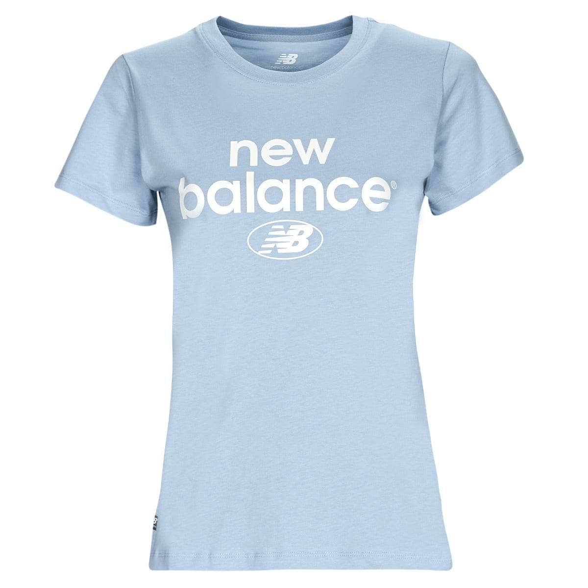 T-shirt Donna New Balance Essentials Graphic Athletic Fit Short Sleeve Blu