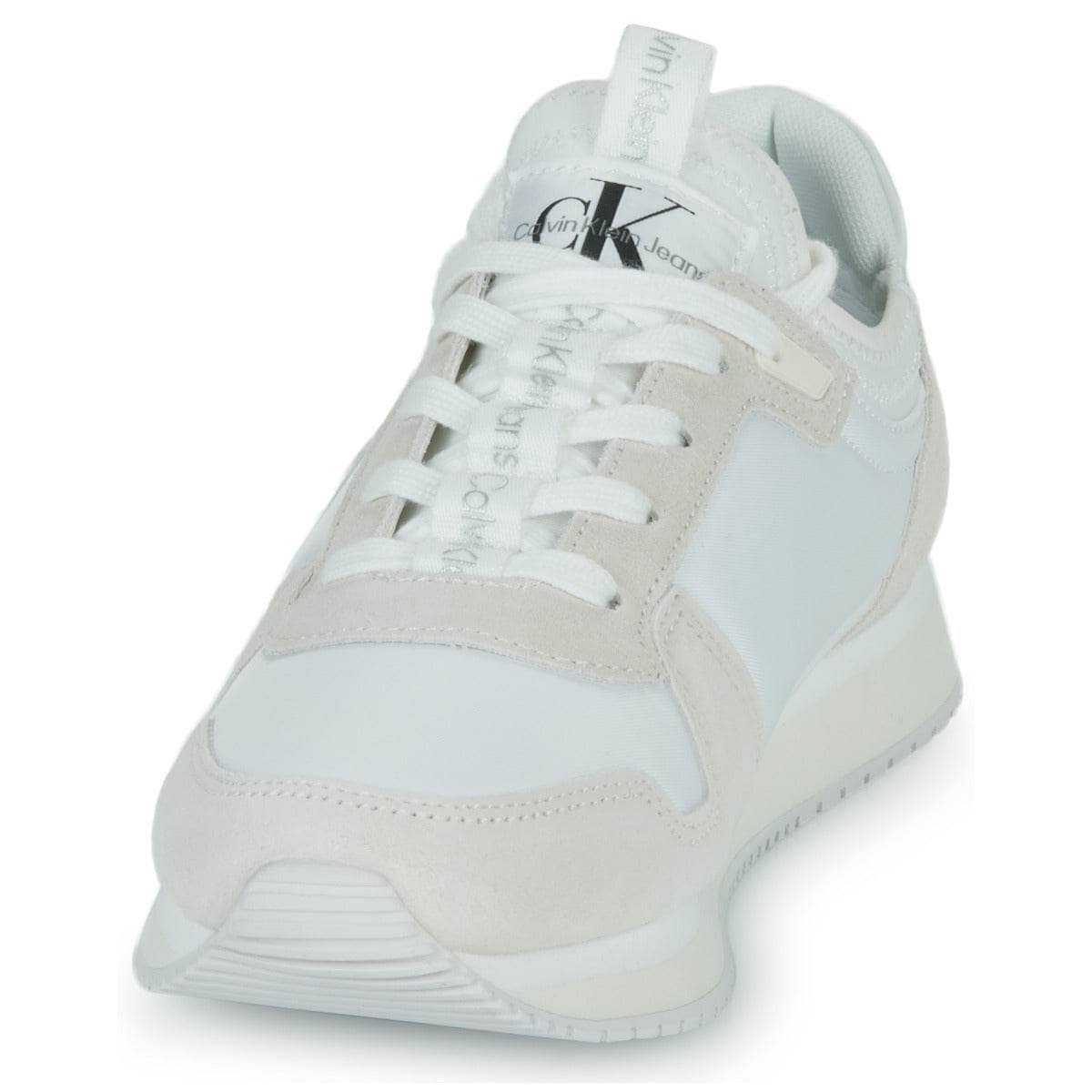 Sneakers basse Donna Calvin Klein Jeans RUNNER SOCK LACEUP NY-LTH W Bianco
